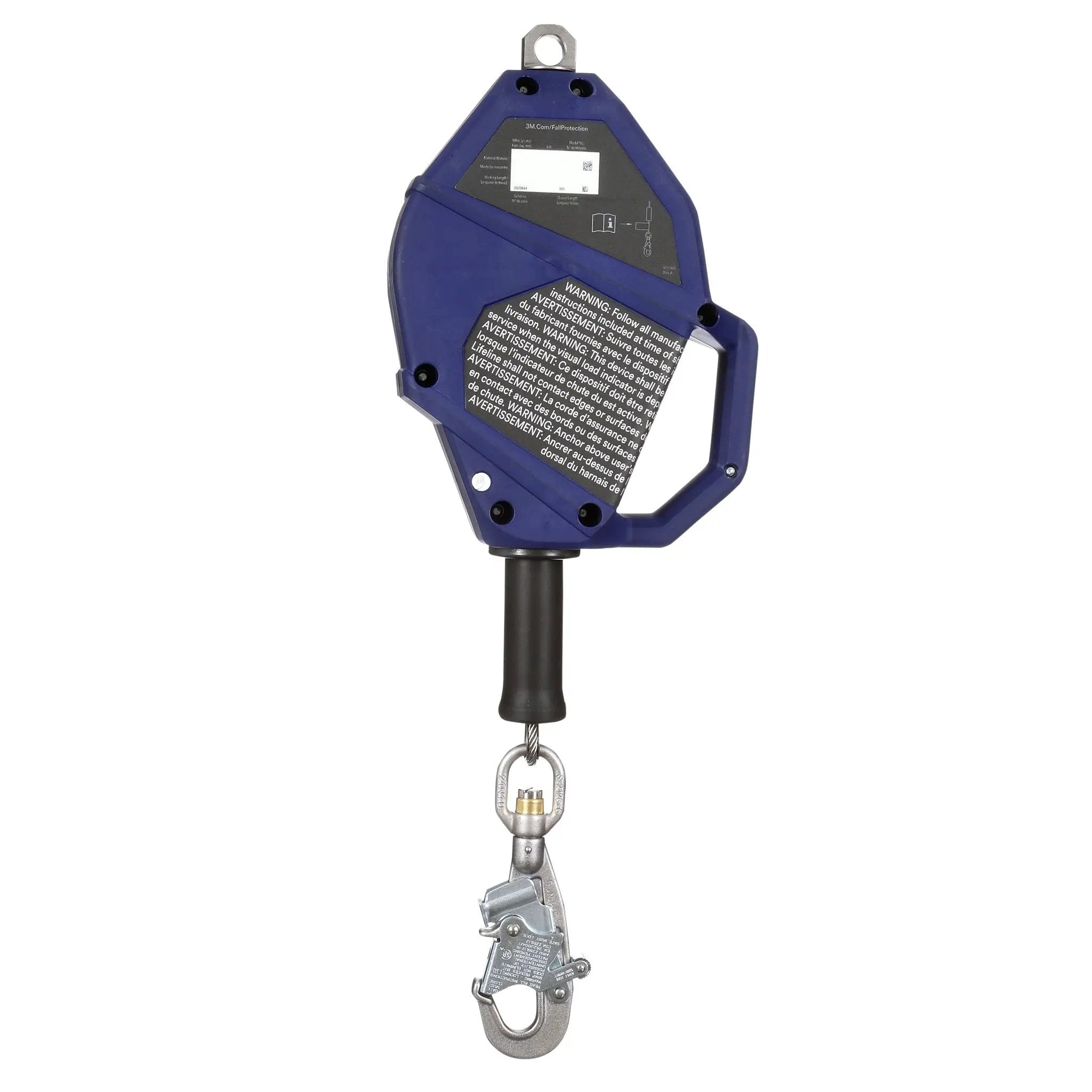 3M DBI-Sala 7100307004 3503875 Smart Lock Self-Retracting Lifeline, Stainless Steel Cable, 25 ft., Back