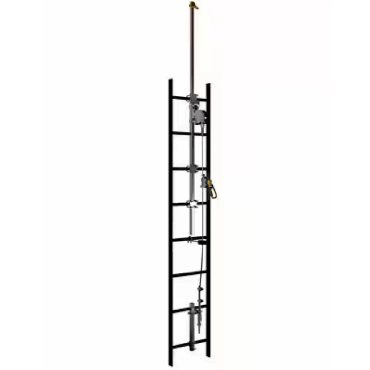 3M DBI-SALA Lad-Saf Cable Vertical Safety System Telescoping Extension Bracketry 6116618, 4 User, Galv. Steel, 1 EA, Main Image