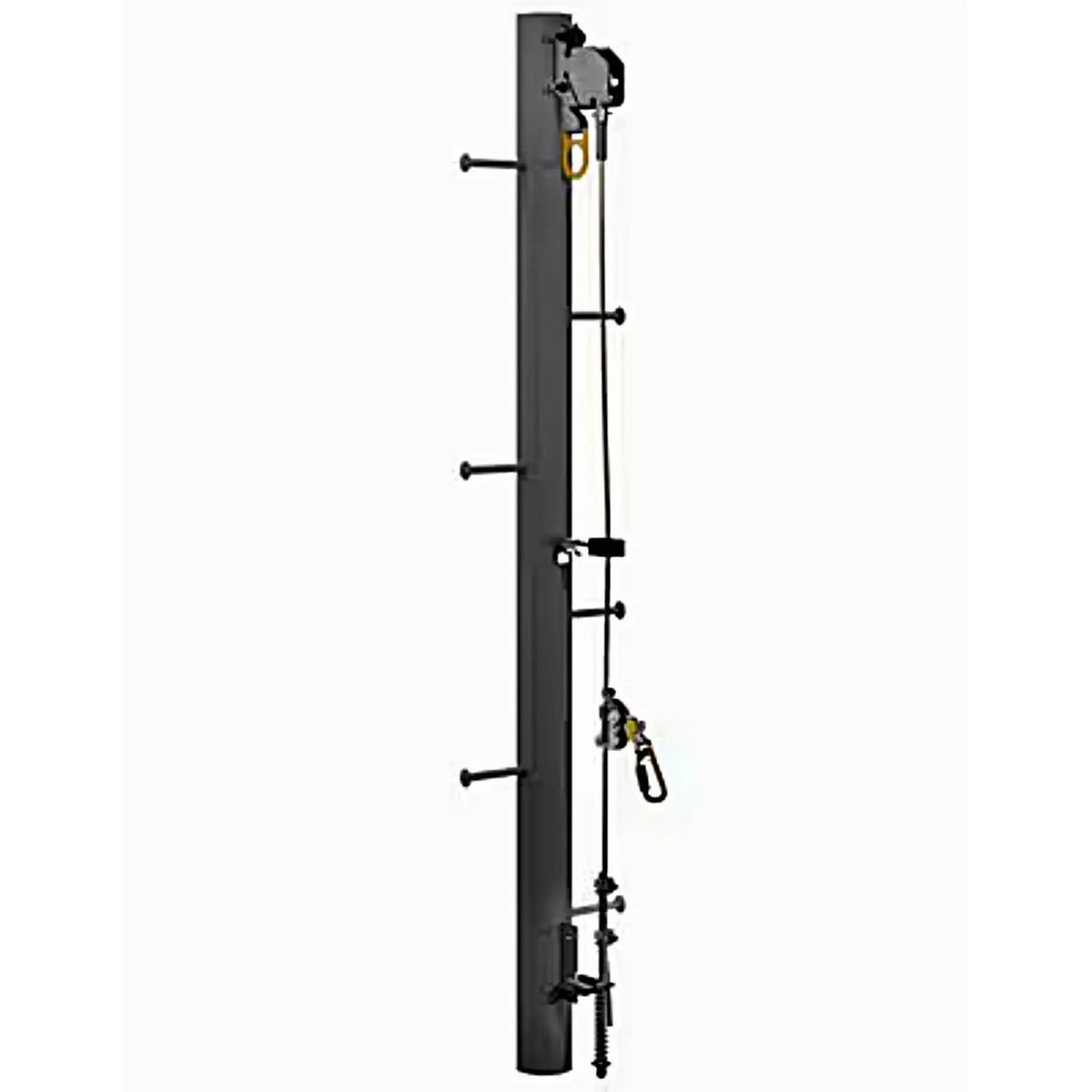 3M DBI-SALA Lad-Saf Cable Vertical Safety System Bracketry for Monopole 6116634, 4 User, Galvanized Steel, 1 EA