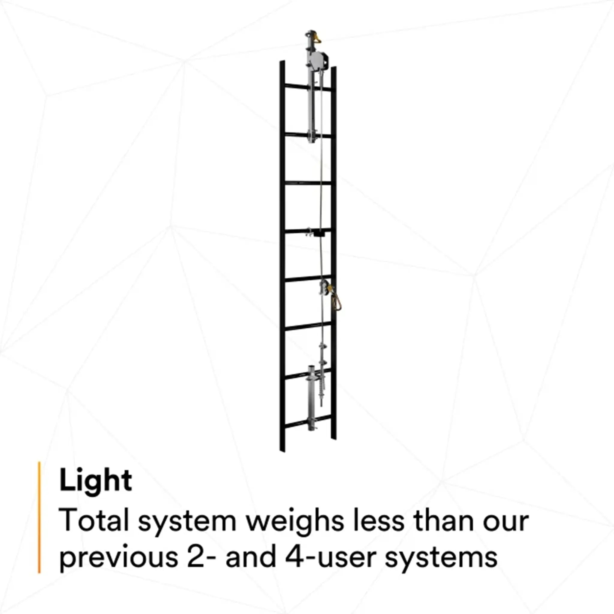 3M DBI-Sala 6118020 Lad-Saf Cable Vertical Safety System, Galvanized Steel, 20 ft., 1 Each, Light