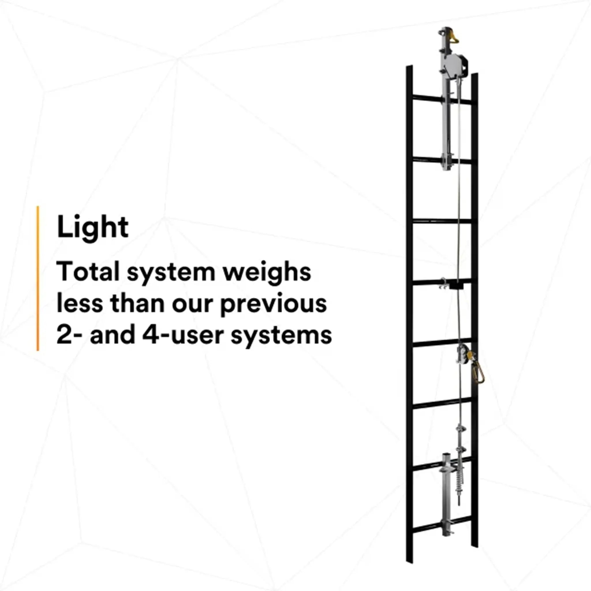 3M DBI-Sala 6119020 Lad-Saf Cable Vertical Safety System, Stainless Steel, 20 ft., 1 Each, Light