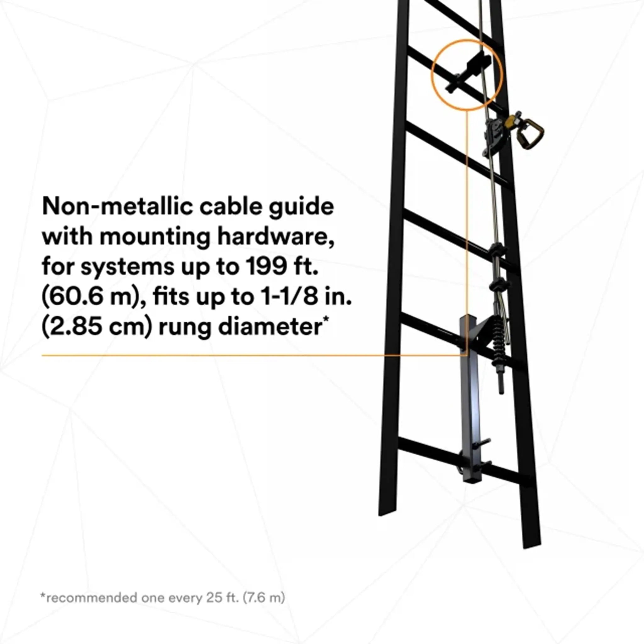 3M DBI-Sala 6119020 Lad-Saf Cable Vertical Safety System, Stainless Steel, 20 ft., 1 Each, Non-metallic Cable