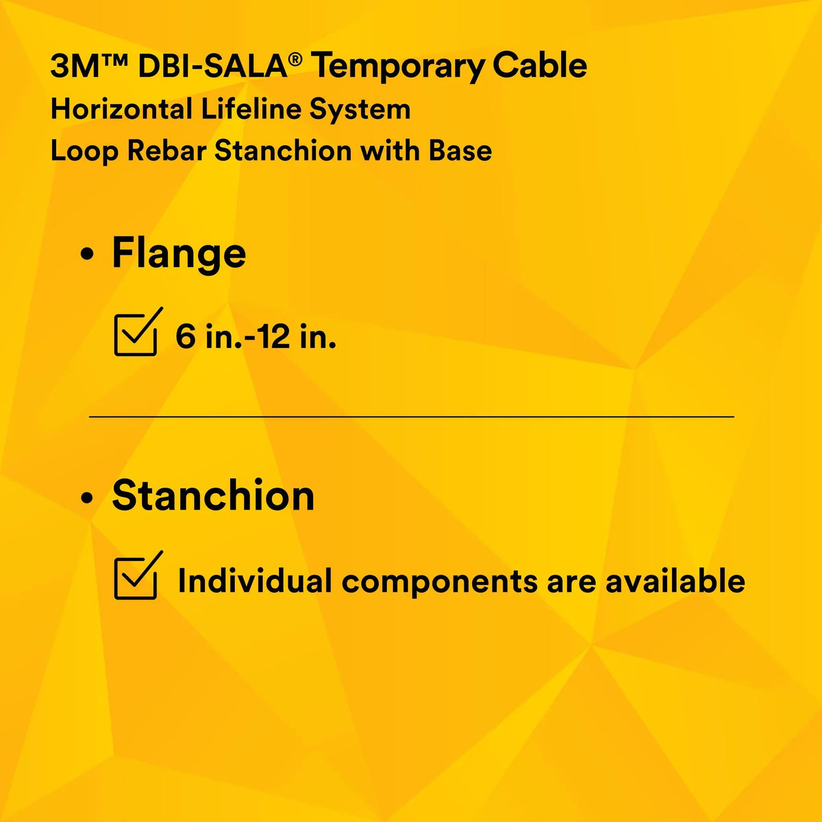 3M DBI-SALA SecuraSpan Loop Rebar HLL Stanchion with Base 7400045, 1 EA, 8th image