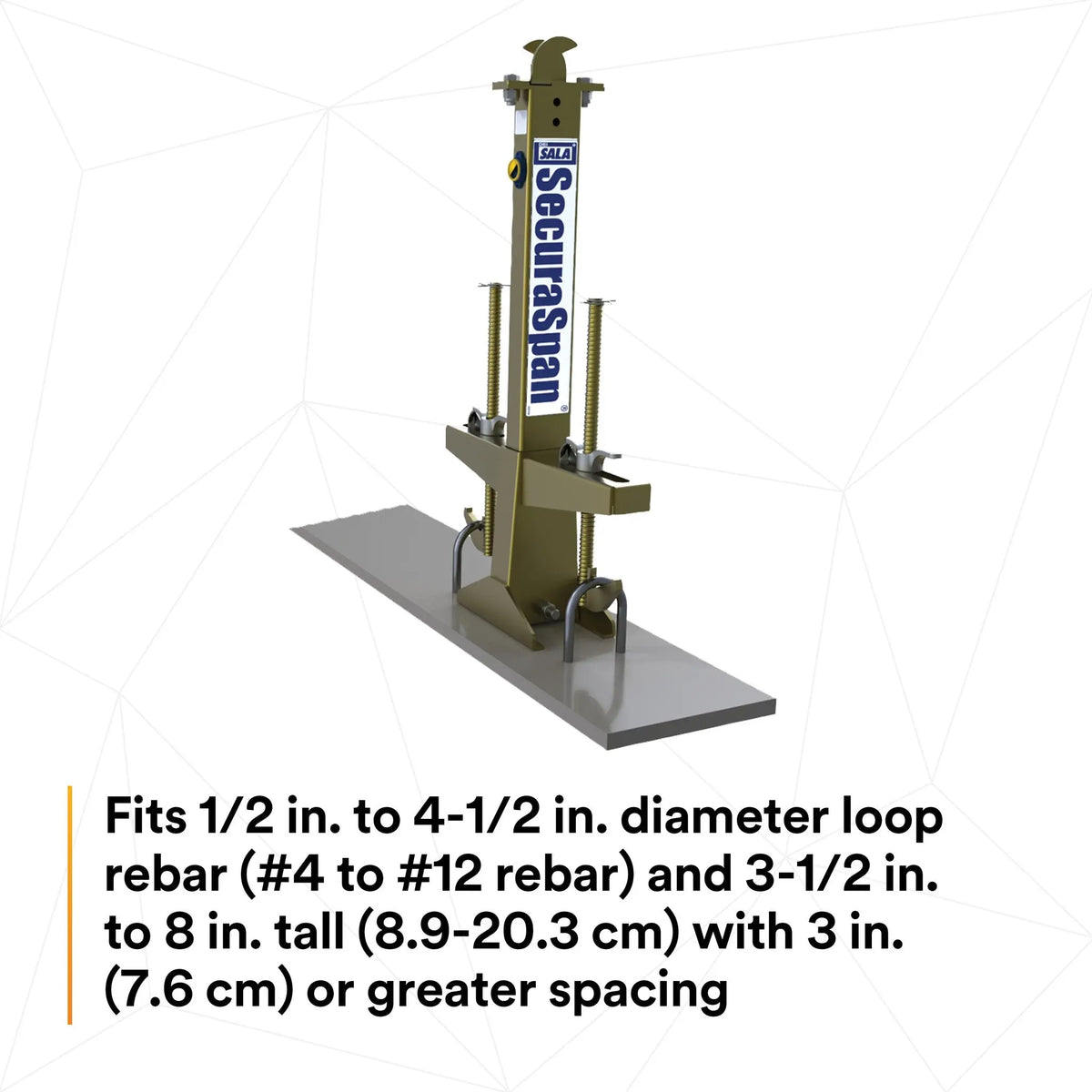 3M DBI-SALA SecuraSpan Loop Rebar HLL Stanchion with Base 7400045, 1 EA, 9th image