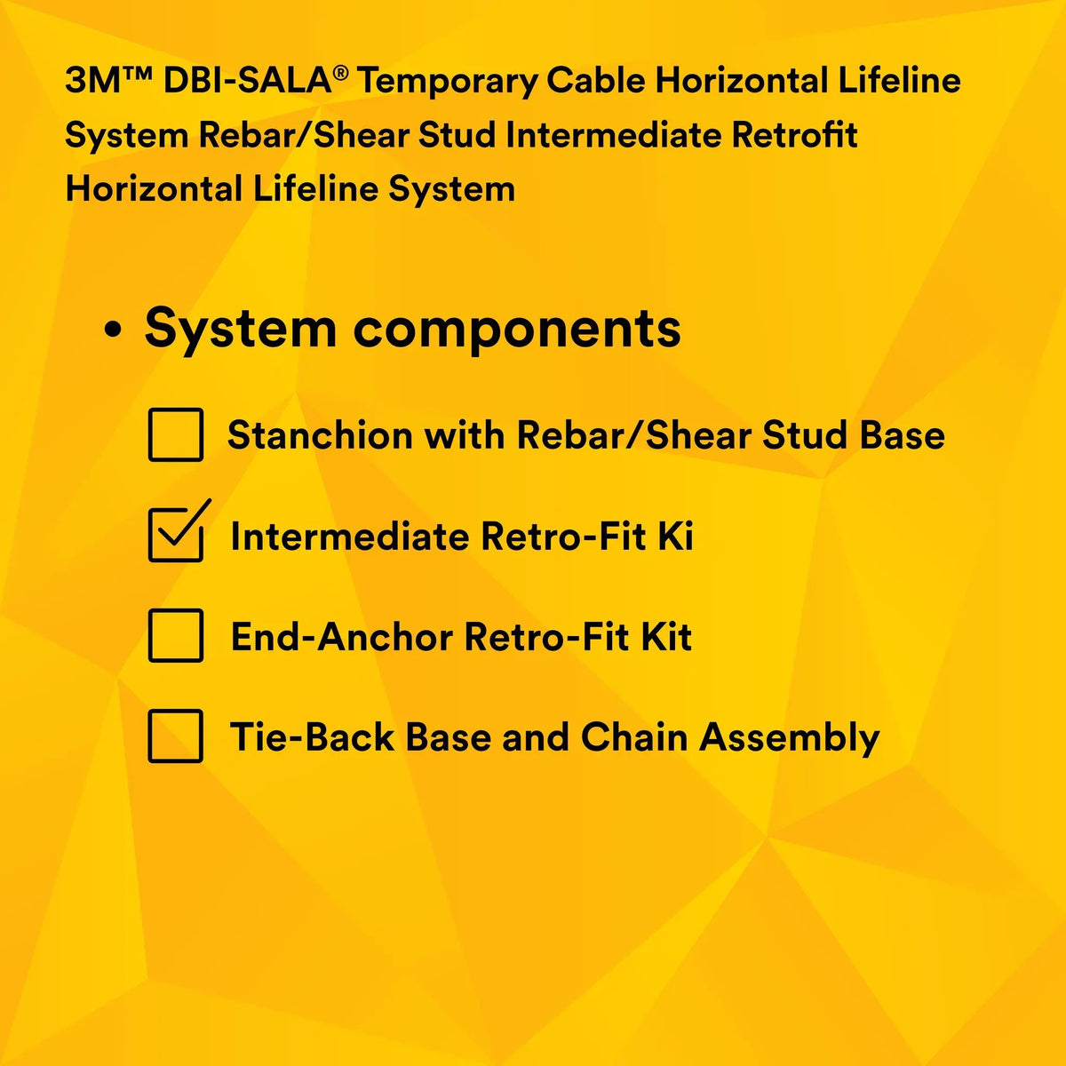 3M DBI-SALA SecuraSpan Rebar Shear Stud HLL Intermediate Retrofit Kit 7400054 1 EA, 10th image