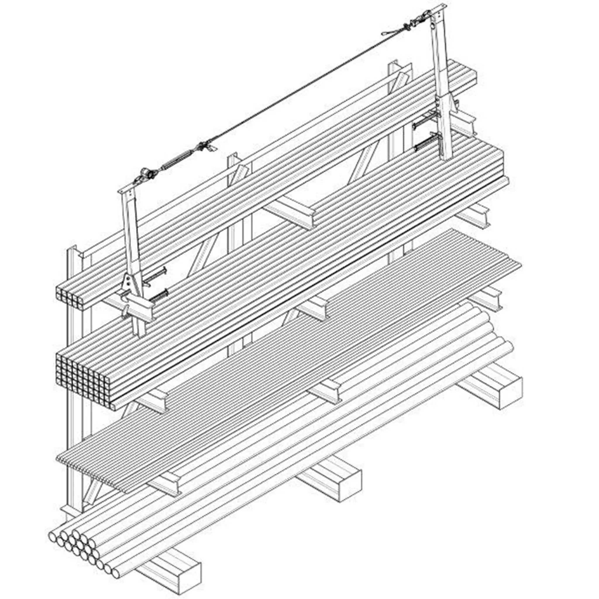 3M DBI-SALA SecuraSpan Perpendicular I-Beam HLL Stanchion with Base 7400087, Order Separately, 1 EA/Case, 3rd image