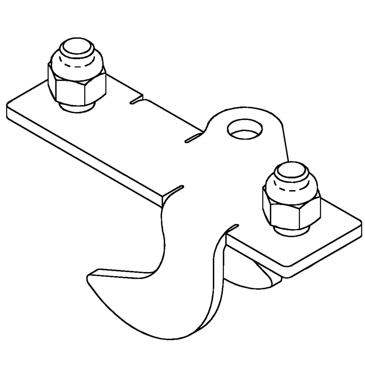 3M DBI-SALA SecuraSpan Perpendicular I-Beam HLL Stanchion Intermediate Bracket 7400089, Order Separately, 1 EA/Case, Main Image
