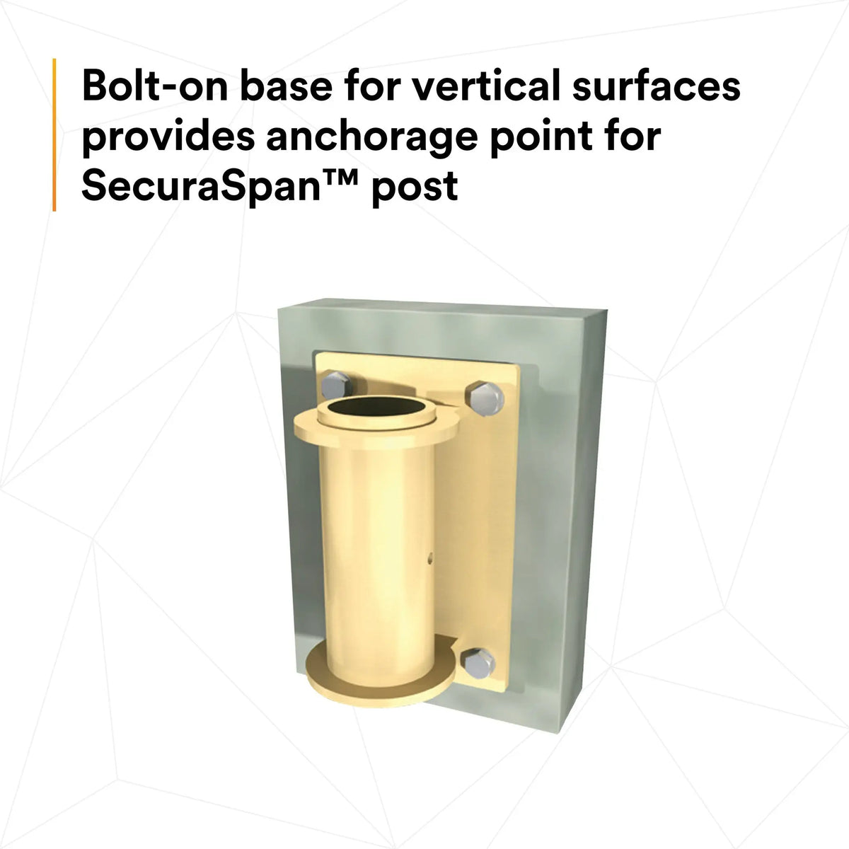 3M DBI-SALA SecuraSpan Fasten-in-Place HLL Bolt-on Vertical Base 7400218 1 EA, 6th Image