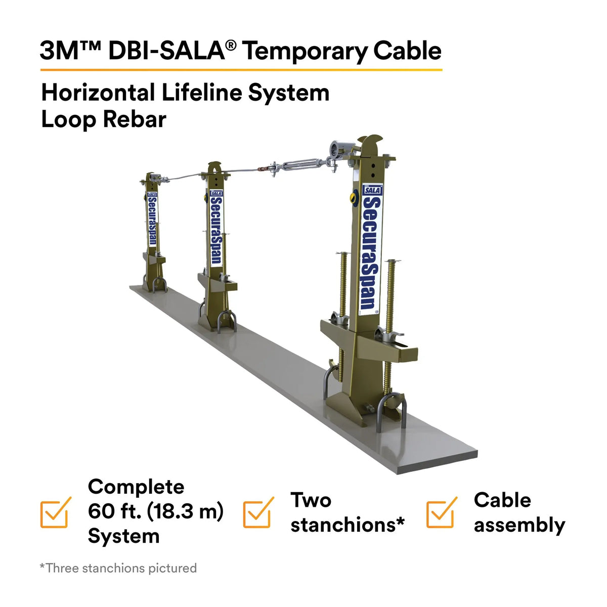 3M DBI-SALA SecuraSpan Loop Rebar Horizontal Lifeline System 7400360 1 EA 4th image
