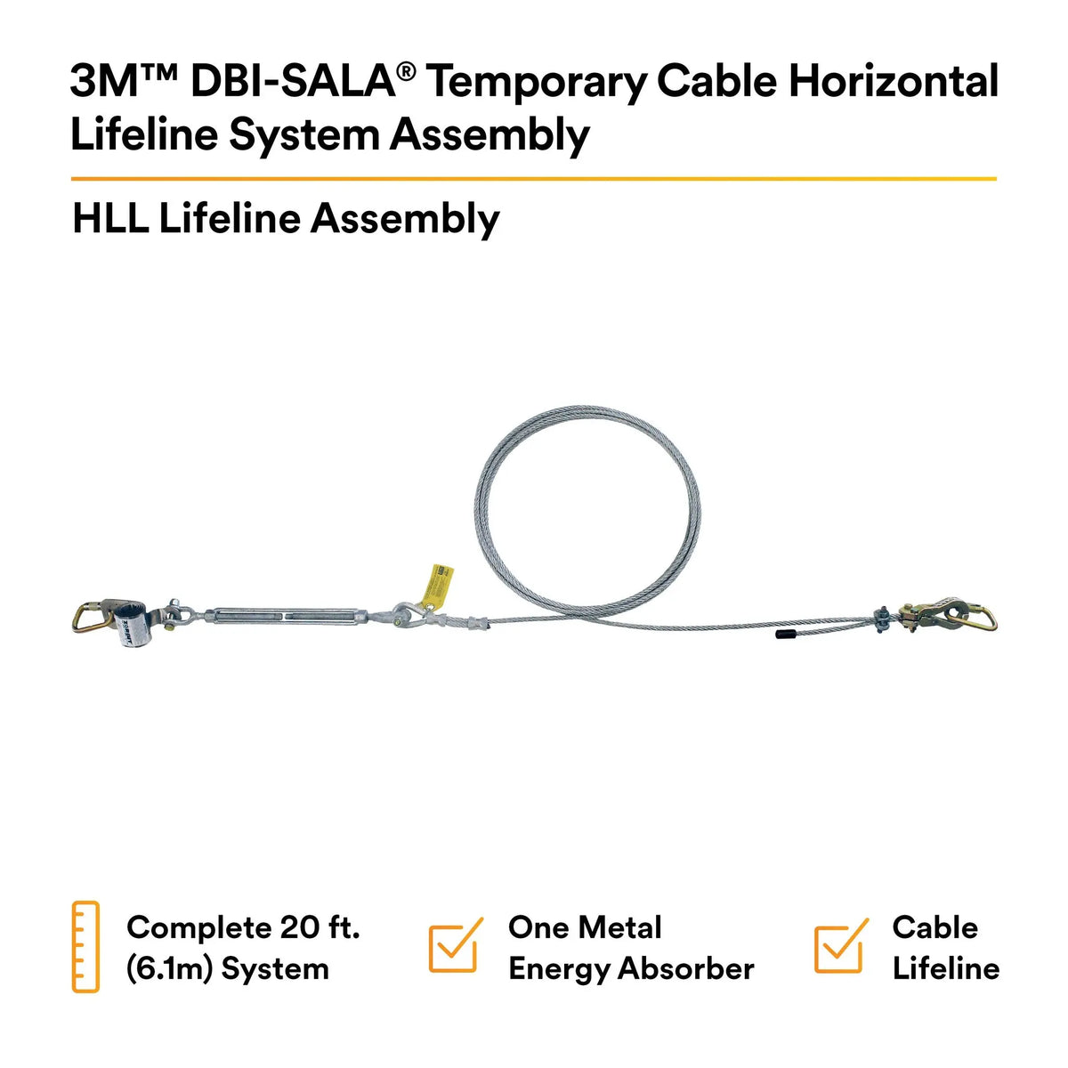 3M DBI-SALA SecuraSpan HLL Lifeline Assembly 7403020, 1 EA, 9th image