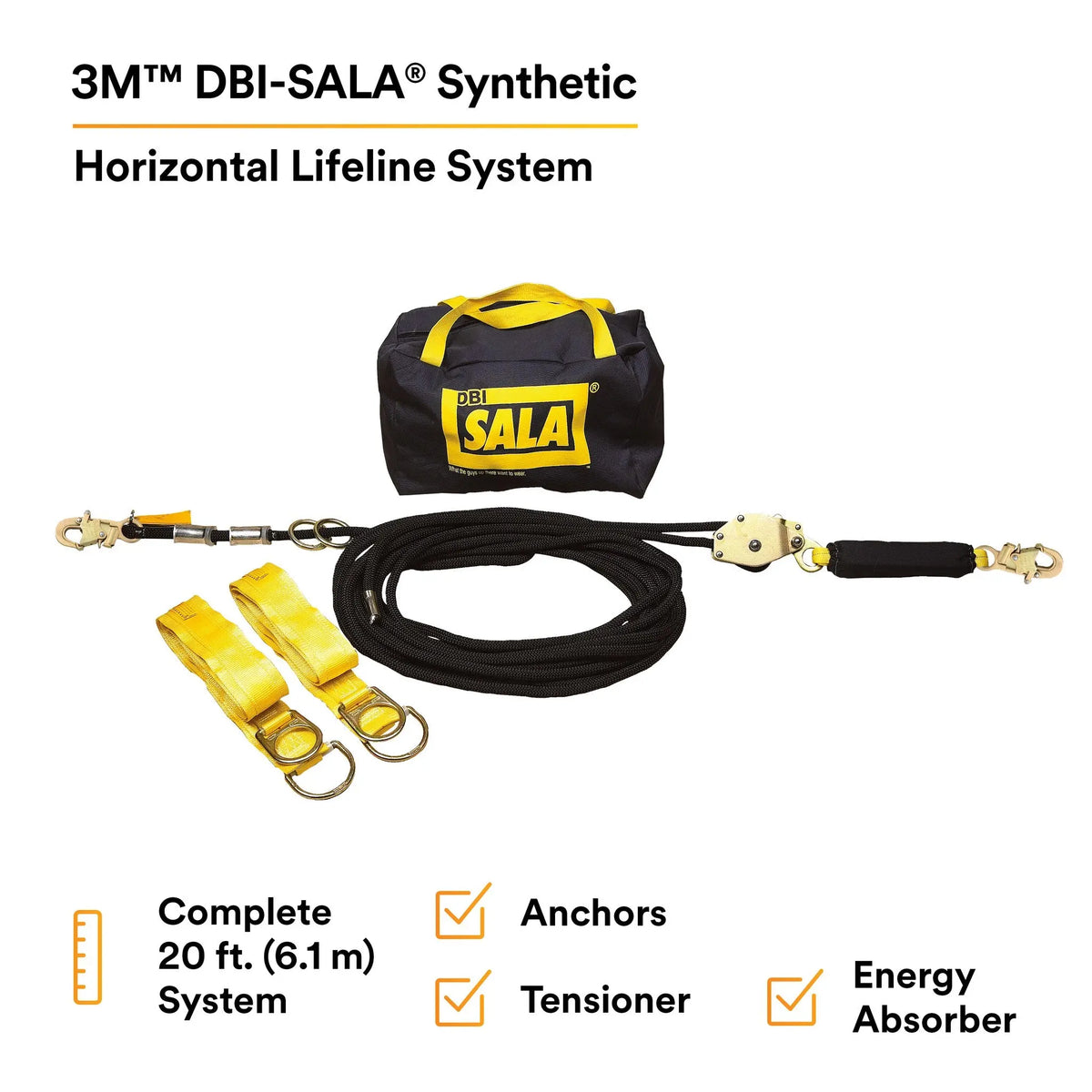 3M DBI-SALA Sayfline Synthetic Horizontal Lifeline System 7600502, 1 EA, 7th image