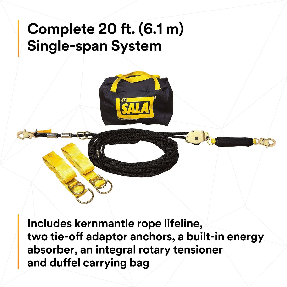3M DBI-SALA Sayfline Synthetic Horizontal Lifeline System 7600502, 1 EA, 8th image