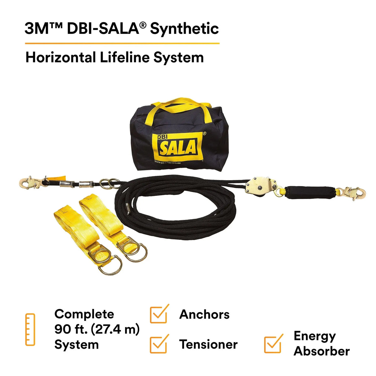 3M DBI-SALA Sayfline Synthetic Horizontal Lifeline System 7600509 1 EA, 7th image
