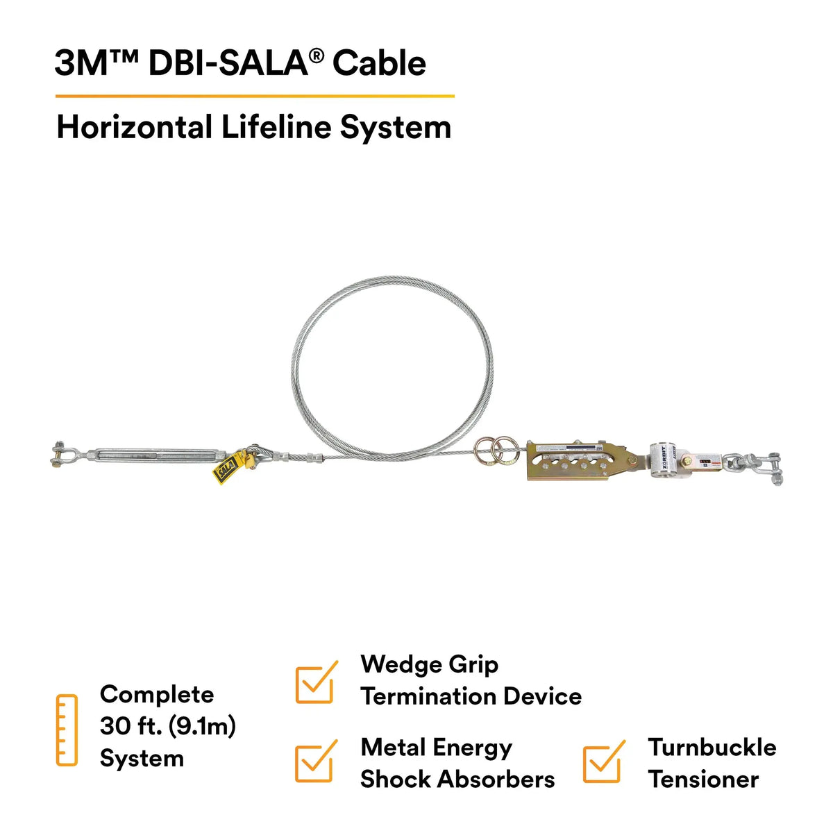 3M DBI-SALA Sayfline Cable Horizontal Lifeline System 7602030 1 EA, 11th image