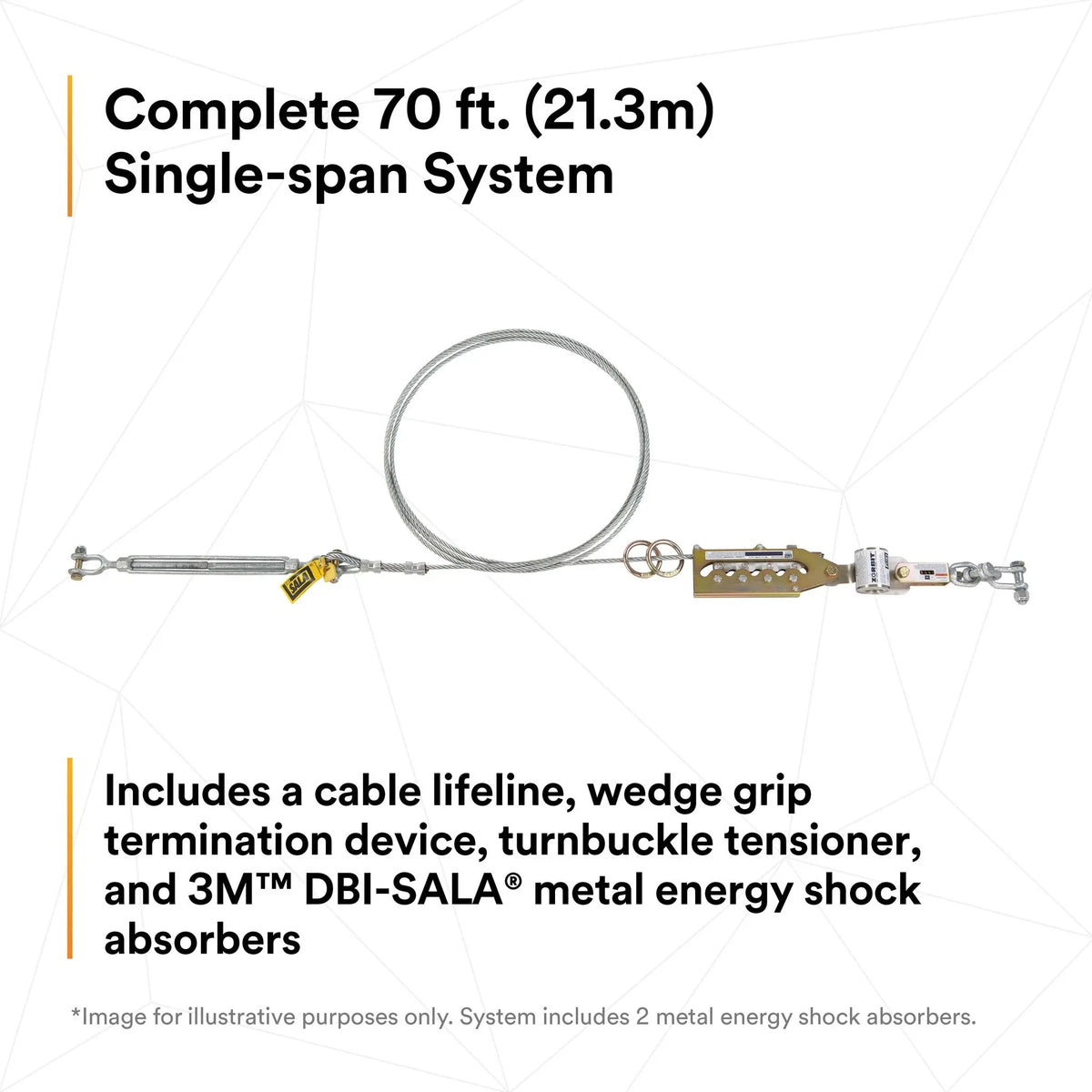 3M DBI-SALA Sayfline Cable Horizontal Lifeline System 7602070 1 EA, 9th image
