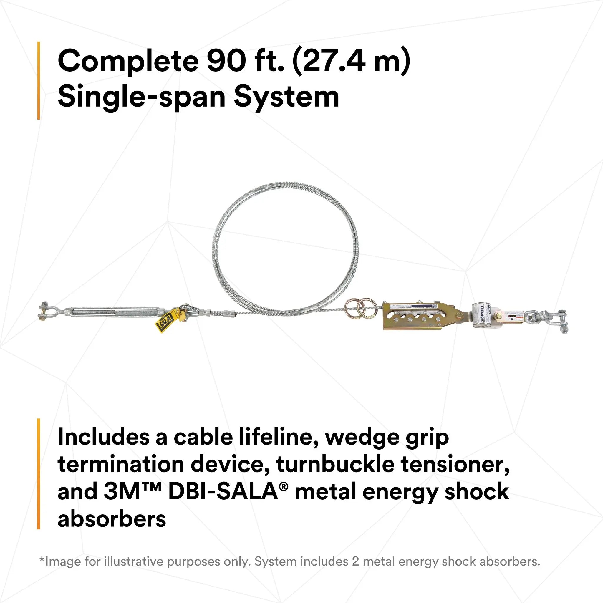 3M DBI-SALA Sayfline Cable Horizontal Lifeline System 7602090 1 EA, 2nd image