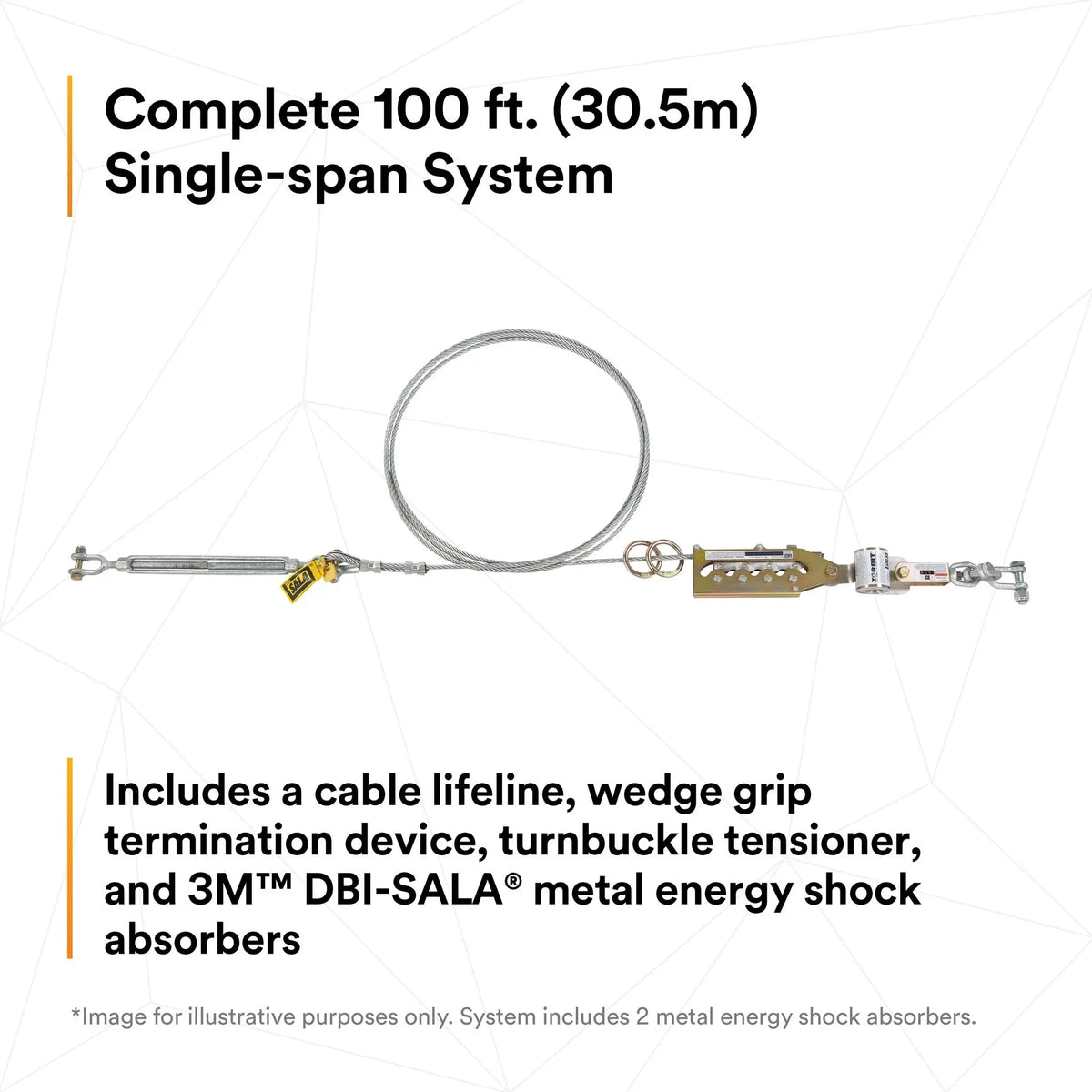 3M DBI-SALA Sayfline Cable Horizontal Lifeline System 7602100 1 EA, 4th image