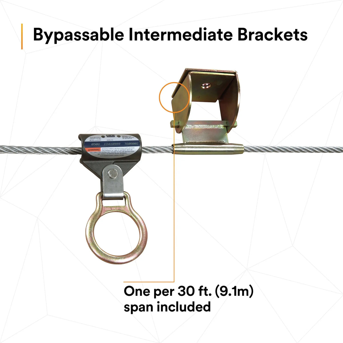 3M DBI-SALA Sayfline Permanent Multi-Span Horizontal Lifeline System 7603100 1 EA, 3rd image