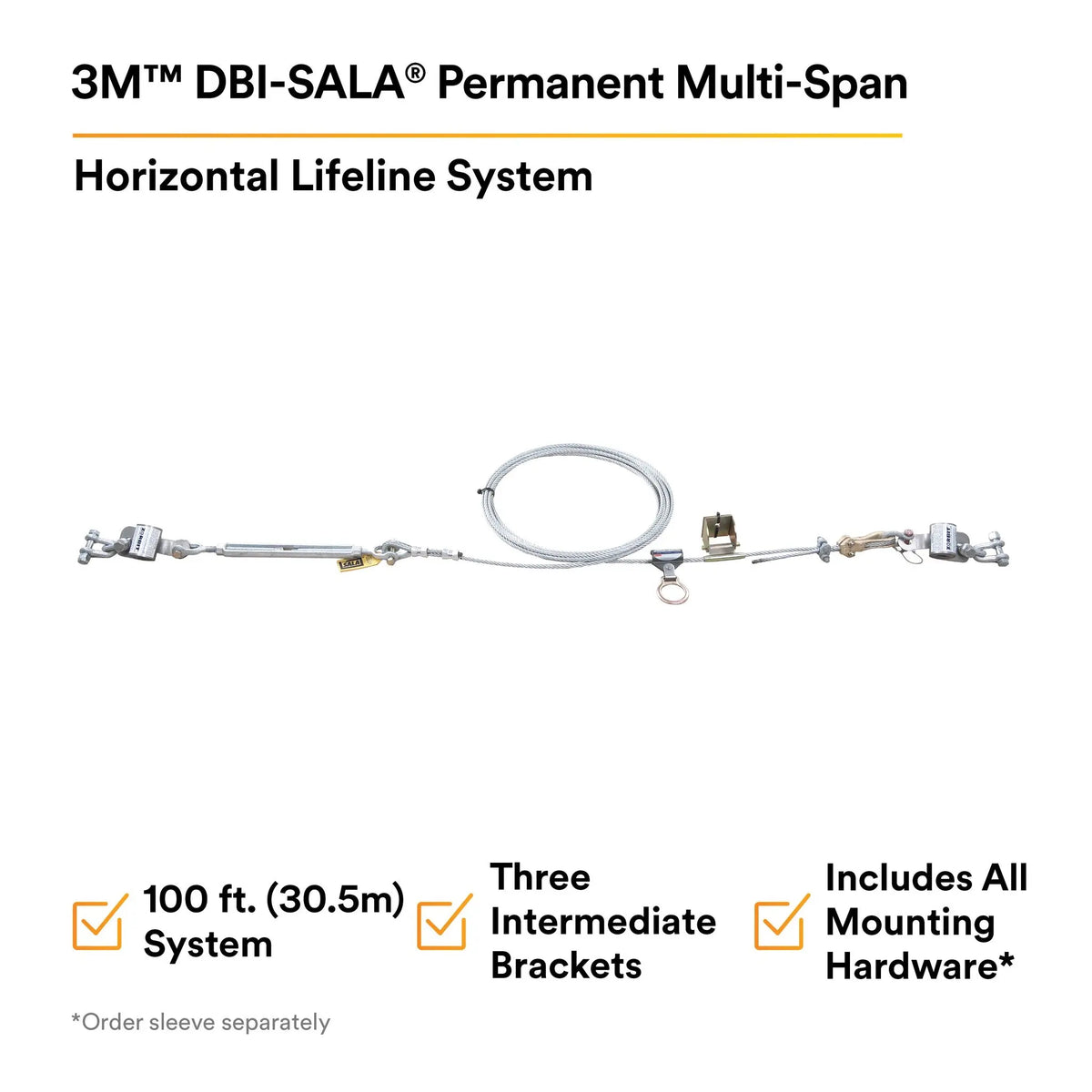 3M DBI-SALA Sayfline Permanent Multi-Span Horizontal Lifeline System 7603100 1 EA, 9th image