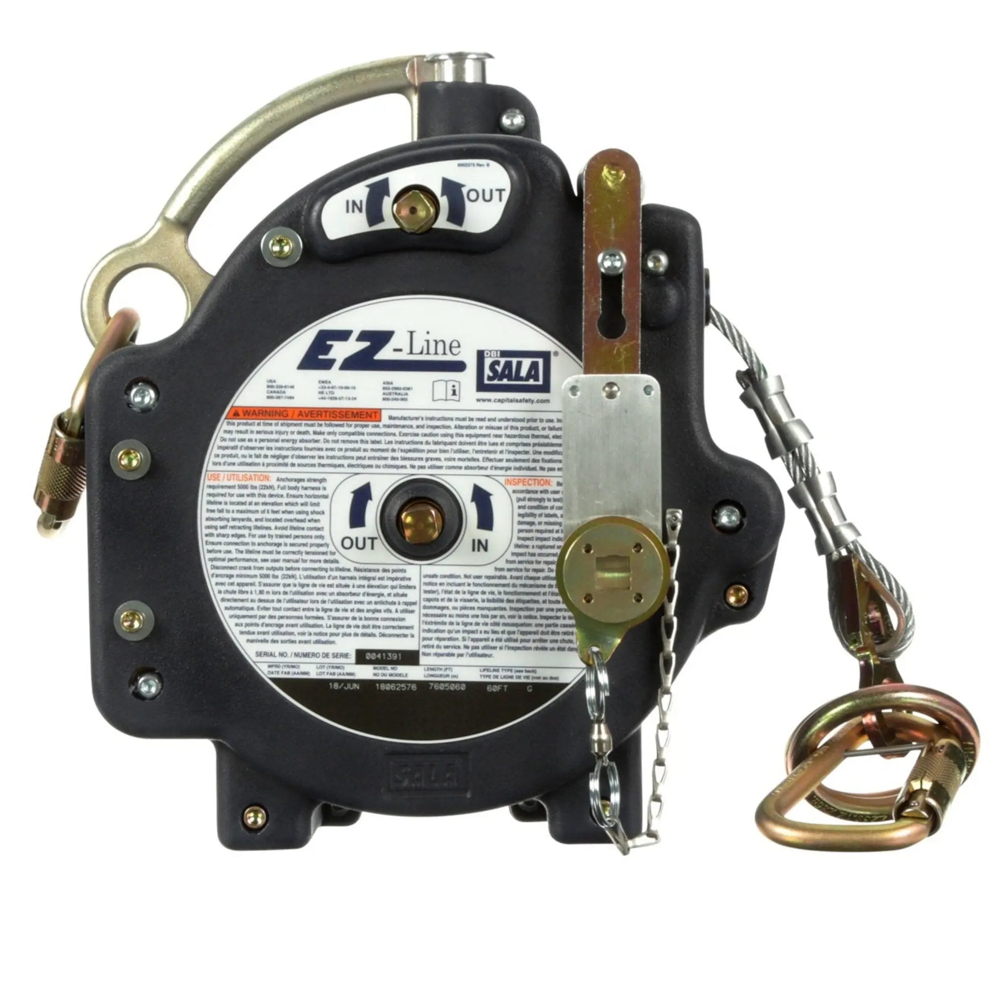 3M DBI-Sala 7100188820 7605060 EZ-Line Retractable Horizontal Lifeline System, 1 Each 
