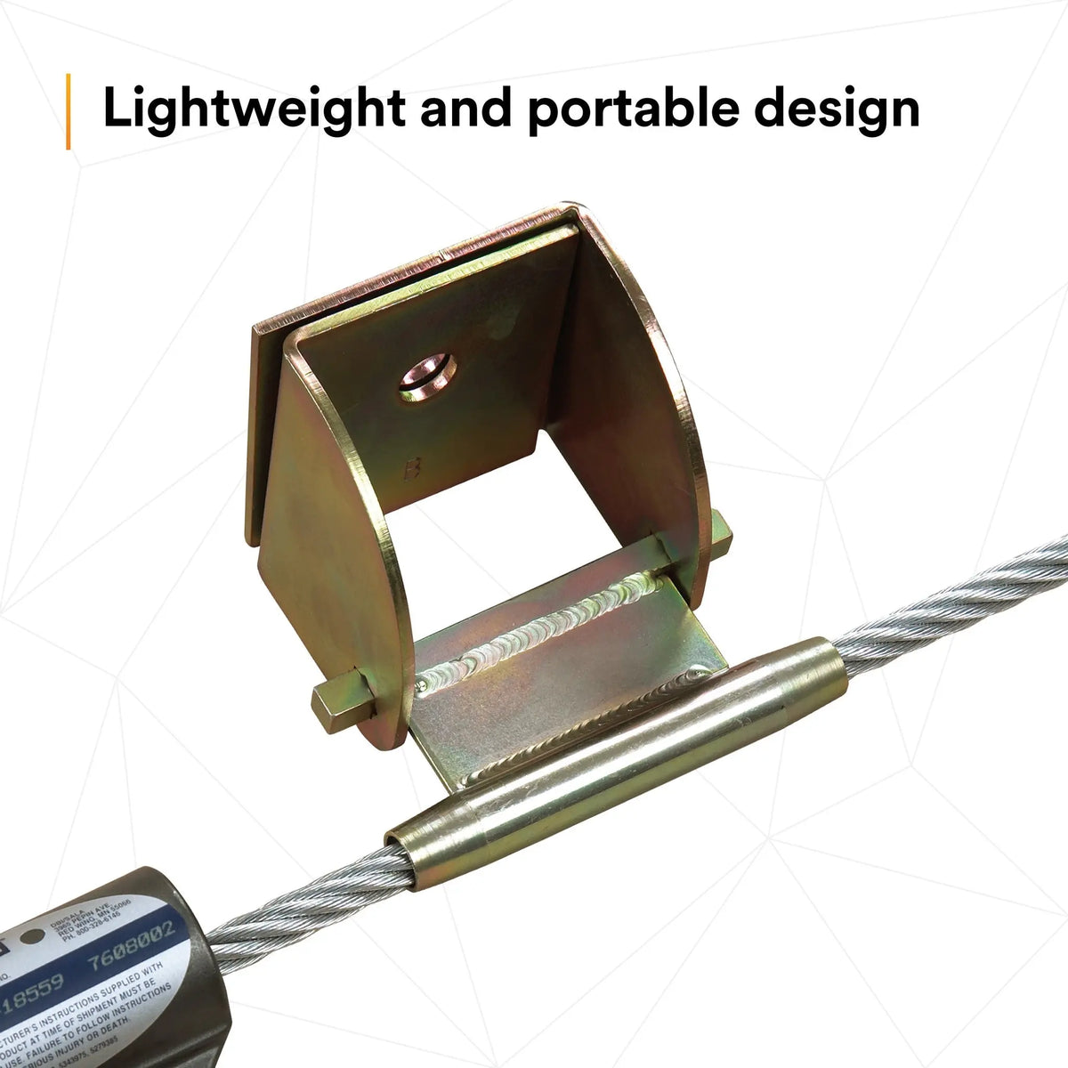3M DBI-SALA Sayfline Permanent Multi-Span HLL Intermediate Bracket 7608001 1 EA, 2nd Image