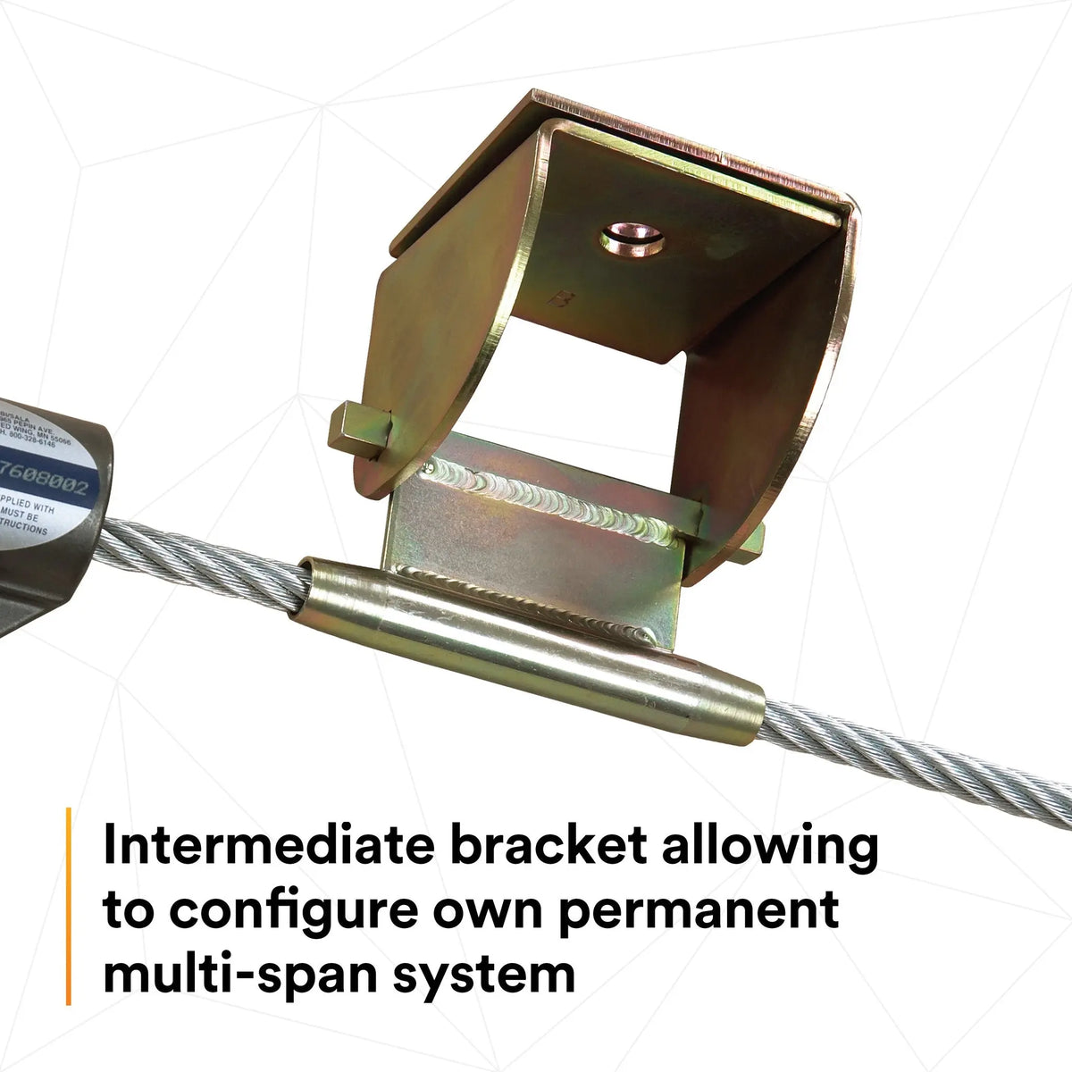 3M DBI-SALA Sayfline Permanent Multi-Span HLL Intermediate Bracket 7608001 1 EA, 8th Image