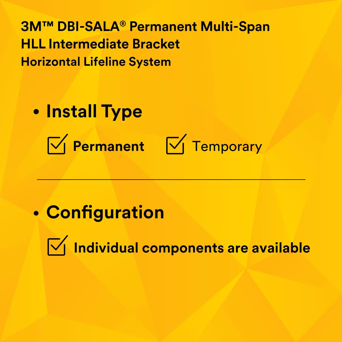3M DBI-SALA Sayfline Permanent Multi-Span HLL Intermediate Bracket 7608001 1 EA, 9th Image