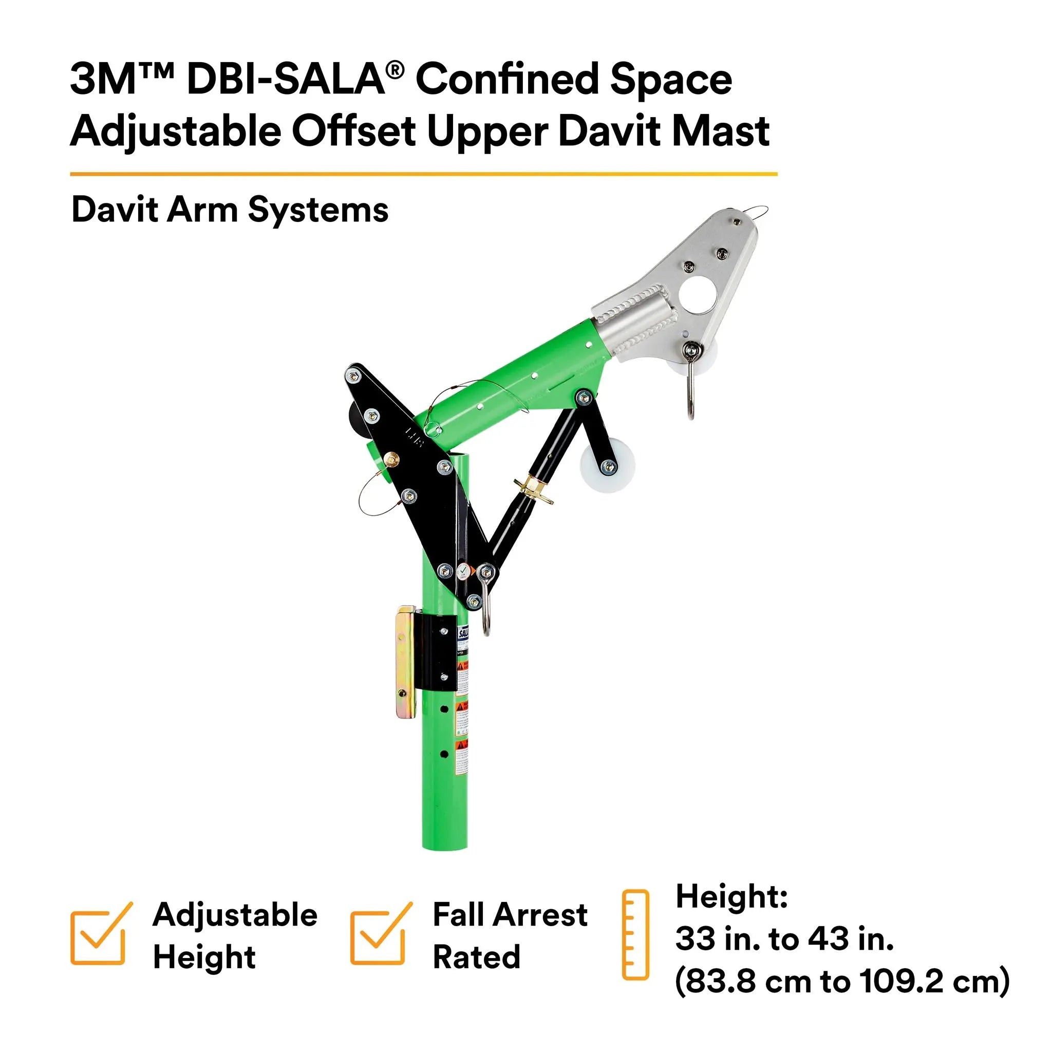 3M DBI-Sala 8518001 Confined Space Adjustable Offset Upper Davit Mast