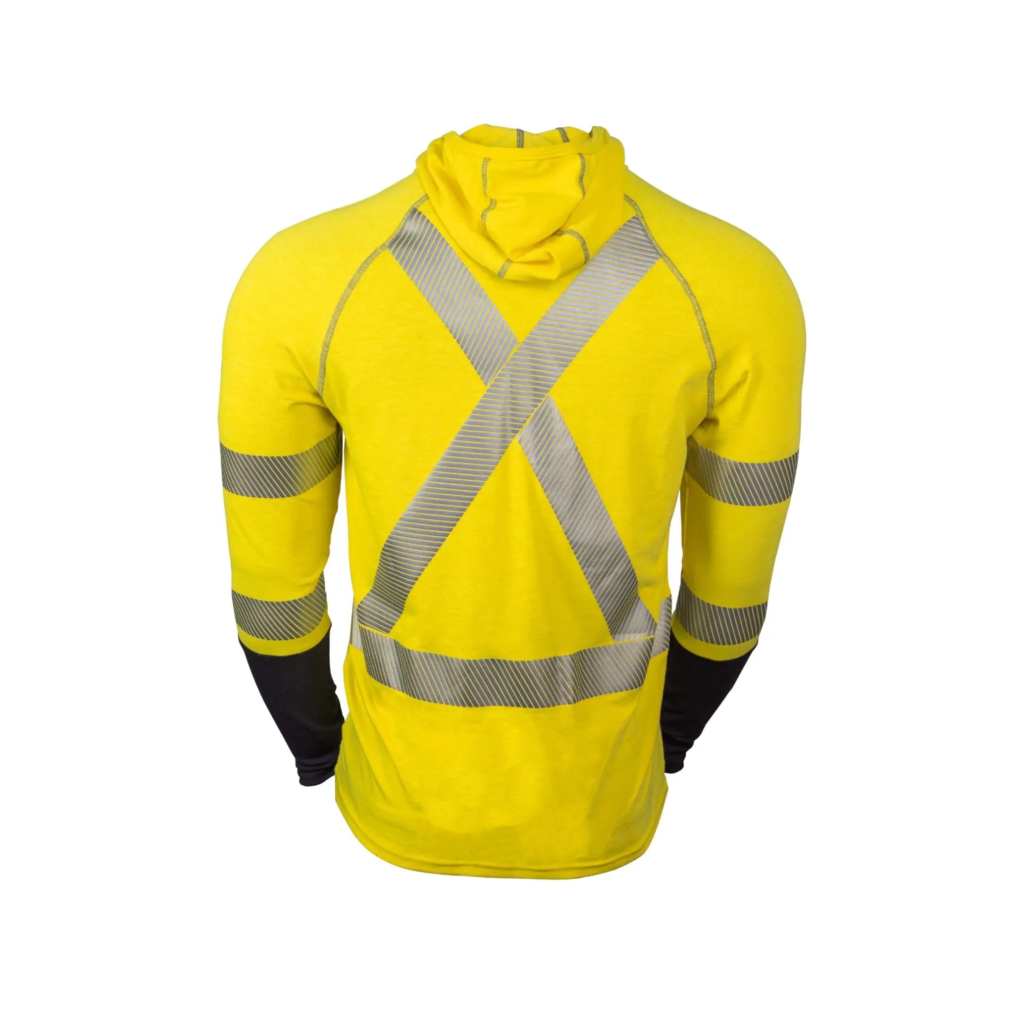 National Safety Apparel DRIFIRE DF2-173HD-HVC3 FR Hi-Vis Performance Hoodie Class 3, Fluorescent Yellow-Back_Image