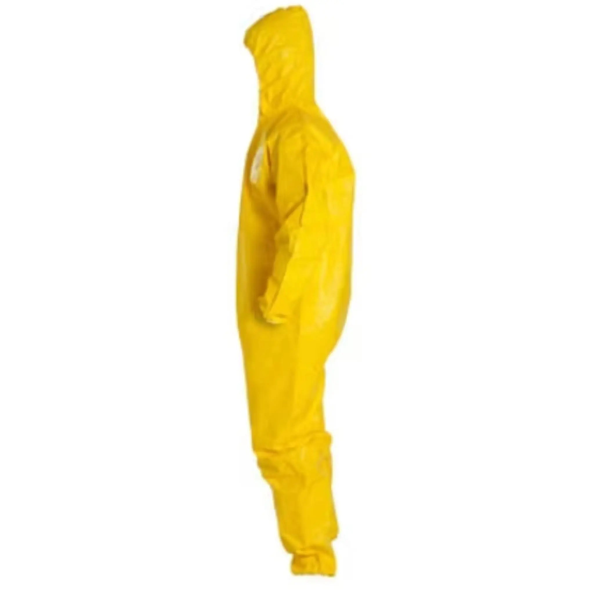 DuPont Tychem 2000 QC127SYL Standard Fit Hood Coverall with Elastic Wrists and Ankles, Yellow, Case of 12 