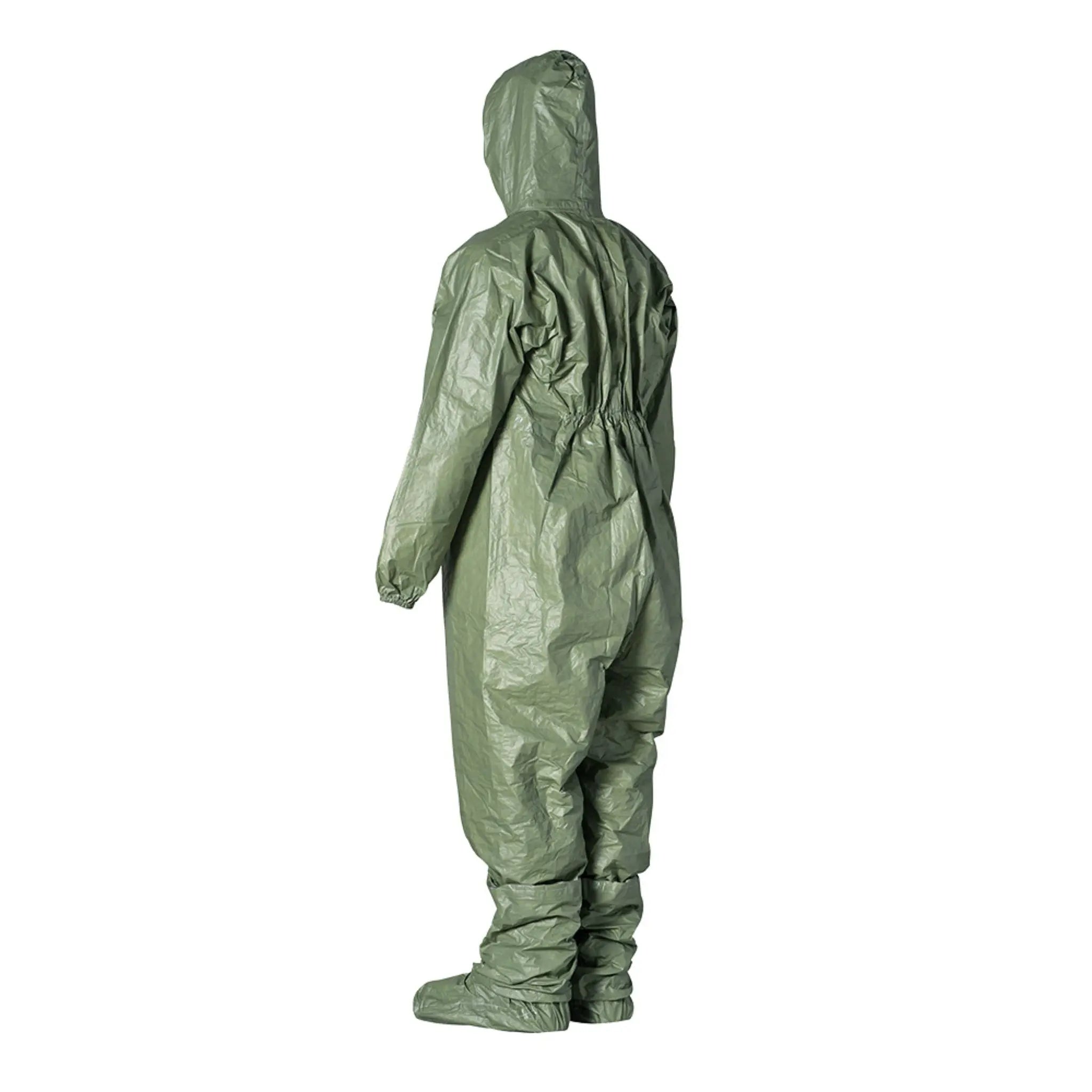 DuPont Tychem 2000 SFR QS127TGR Coverall, Respirator Fit Hood, Front