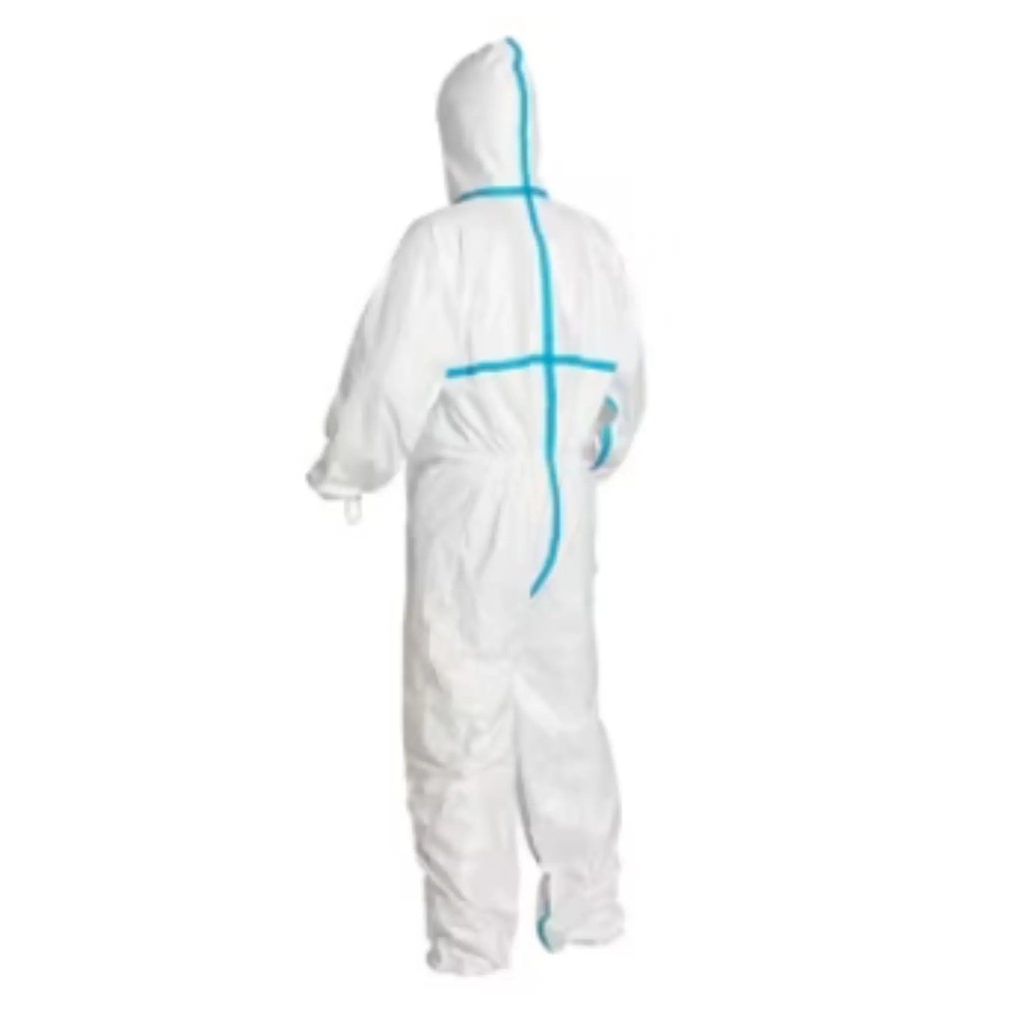 DuPont Tyvek 600 TY198TWH Hooded Coverall With Serged and Over-Taped Seams, White, Case of 25 