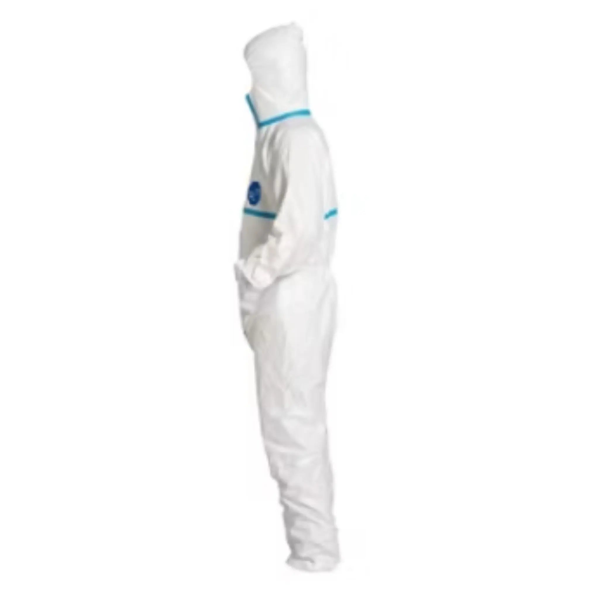 DuPont Tyvek 600 TY198TWH Hooded Coverall With Serged and Over-Taped Seams, White, Case of 25 