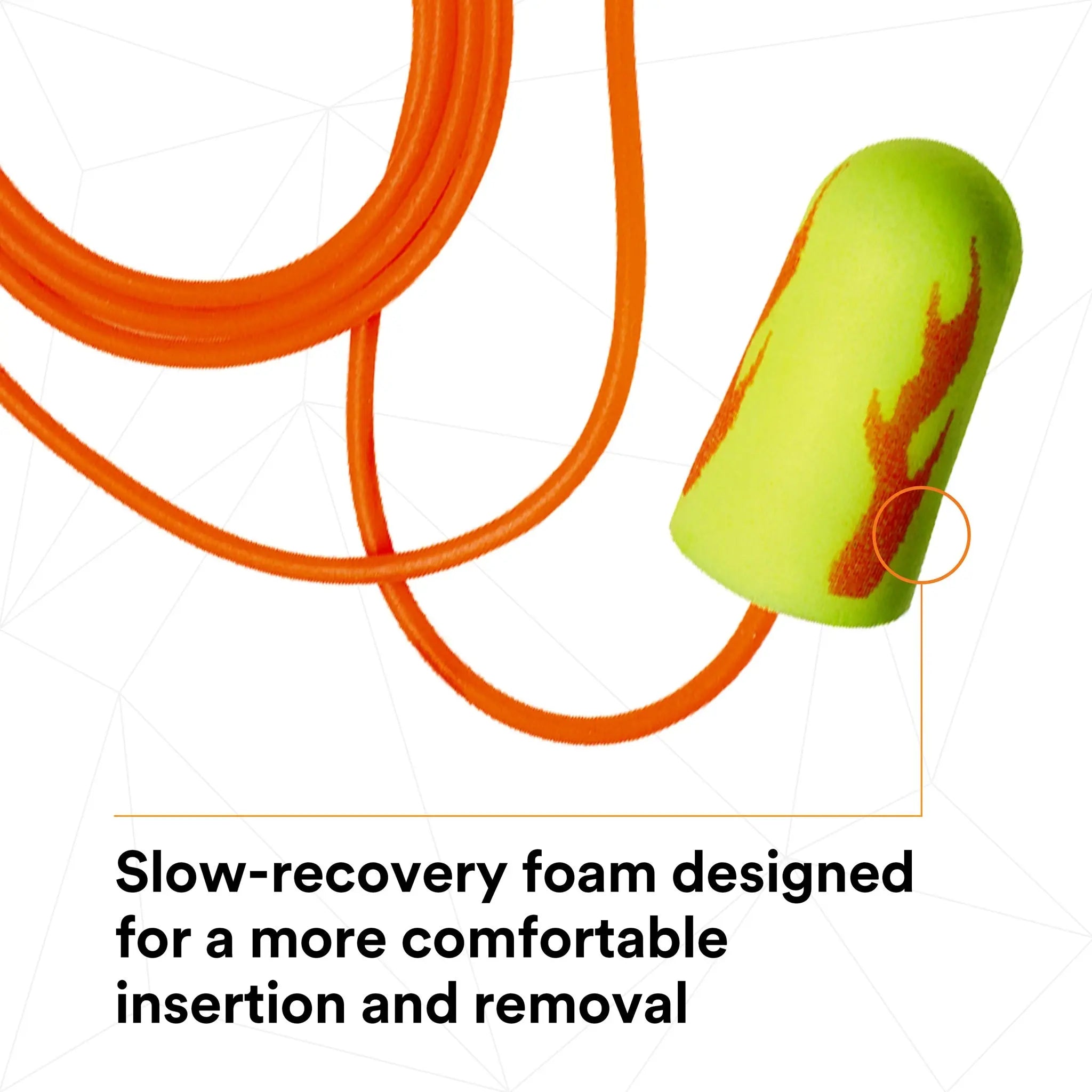 3M E-A-Rsoft 311-1252 Yellow Neons Blasts Corded Earplugs , Slow-recovery foam