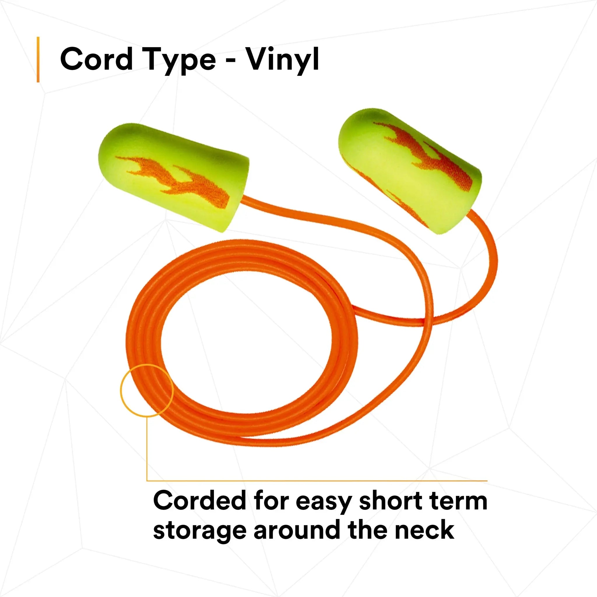 3M E-A-Rsoft 311-1252 Yellow Neons Blasts Corded Earplugs