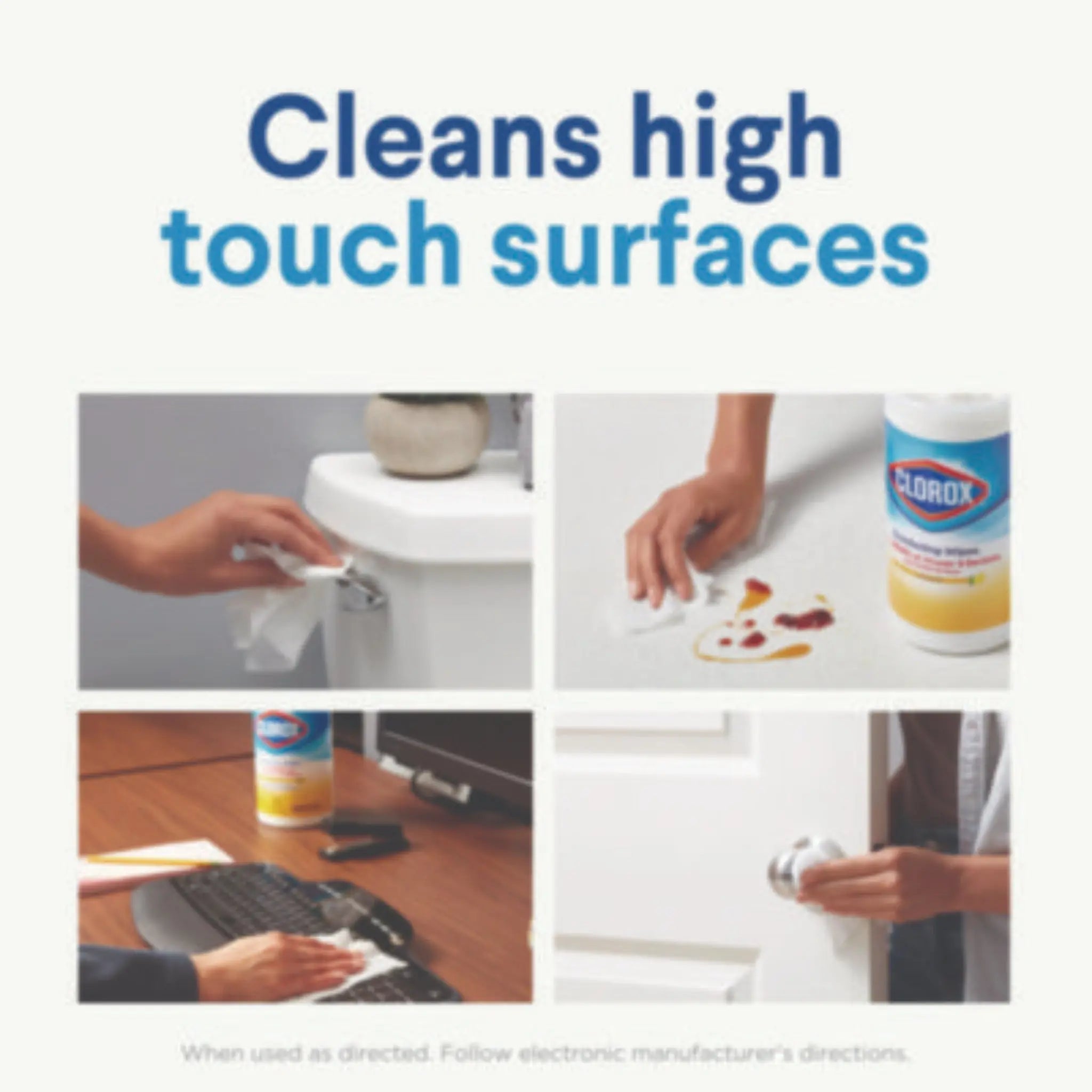 CLOROX SALES CO. CLO01593EA Disinfecting Wipes, Surfaces