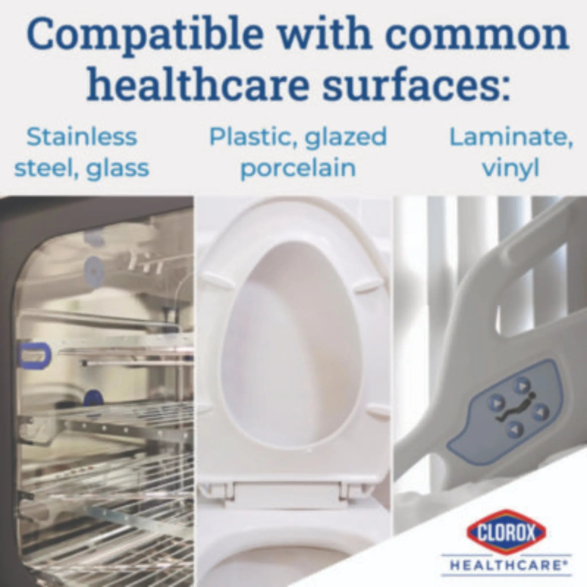 CLOROX SALES CO. CLO30577CT Bleach Germicidal Wipes, For Healthcare Surfaces