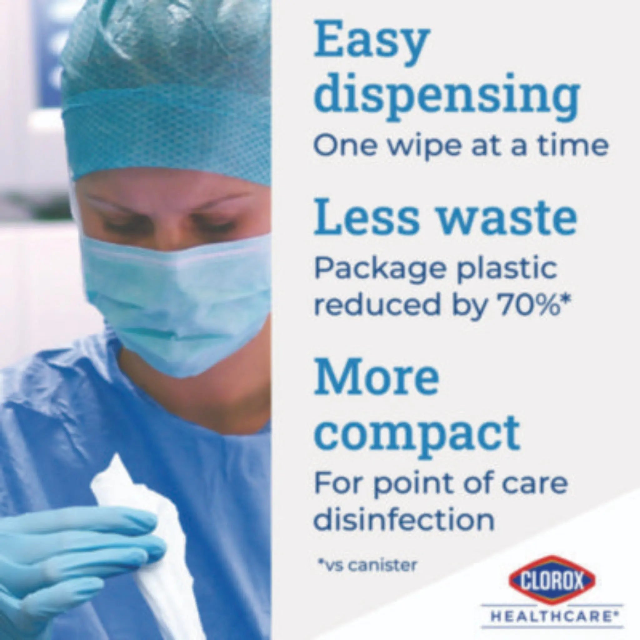 CLOROX SALES CO. CLO30577CT Bleach Germicidal Wipes, Easy Dispensing