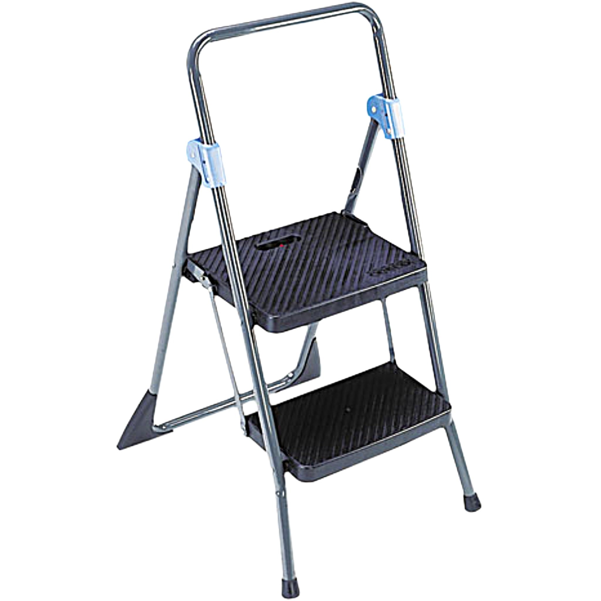 Cosco 11829GGB Commercial 2-Step Folding Stool, 300 lb Capacity, Gray, 20.5 x 24.75 x 39.5, 1 Each 