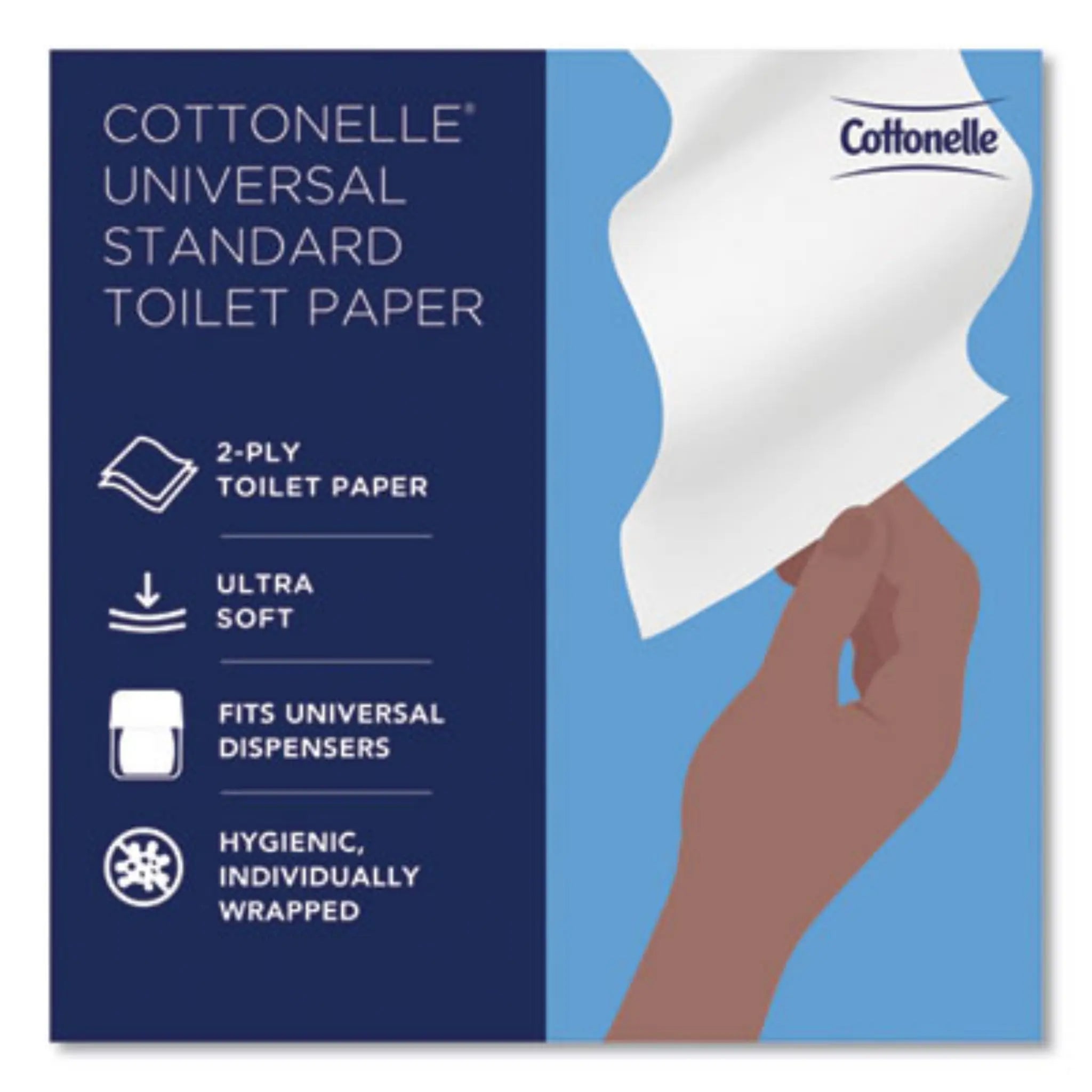 KIMBERLY-CLARK Cottonelle 17713 2-Ply Bathroom Tissue for Business, Universal Standard Toilet Paper