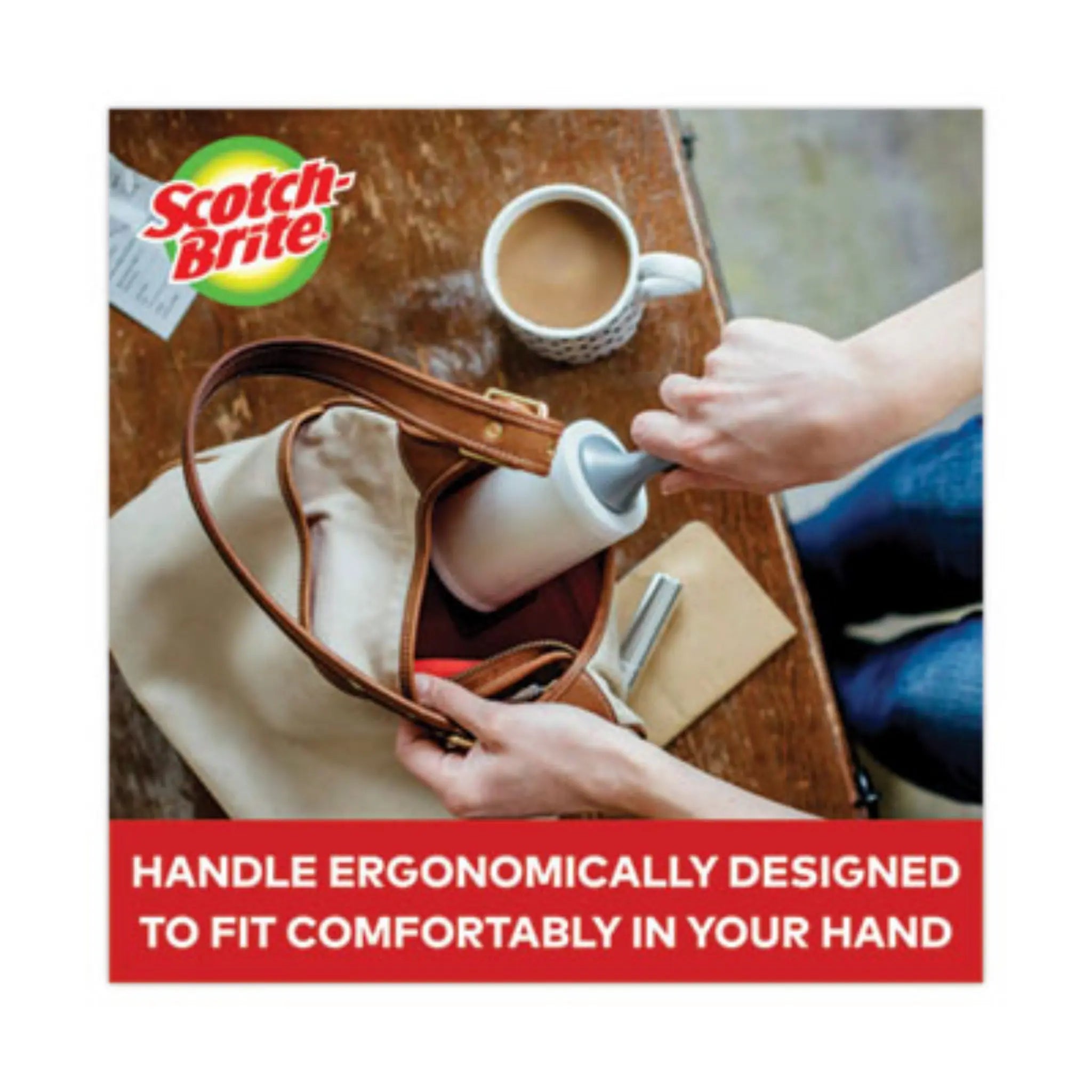 3M 836RFS60 Lint Roller Refill Roll, Handle Ergonomically Designed