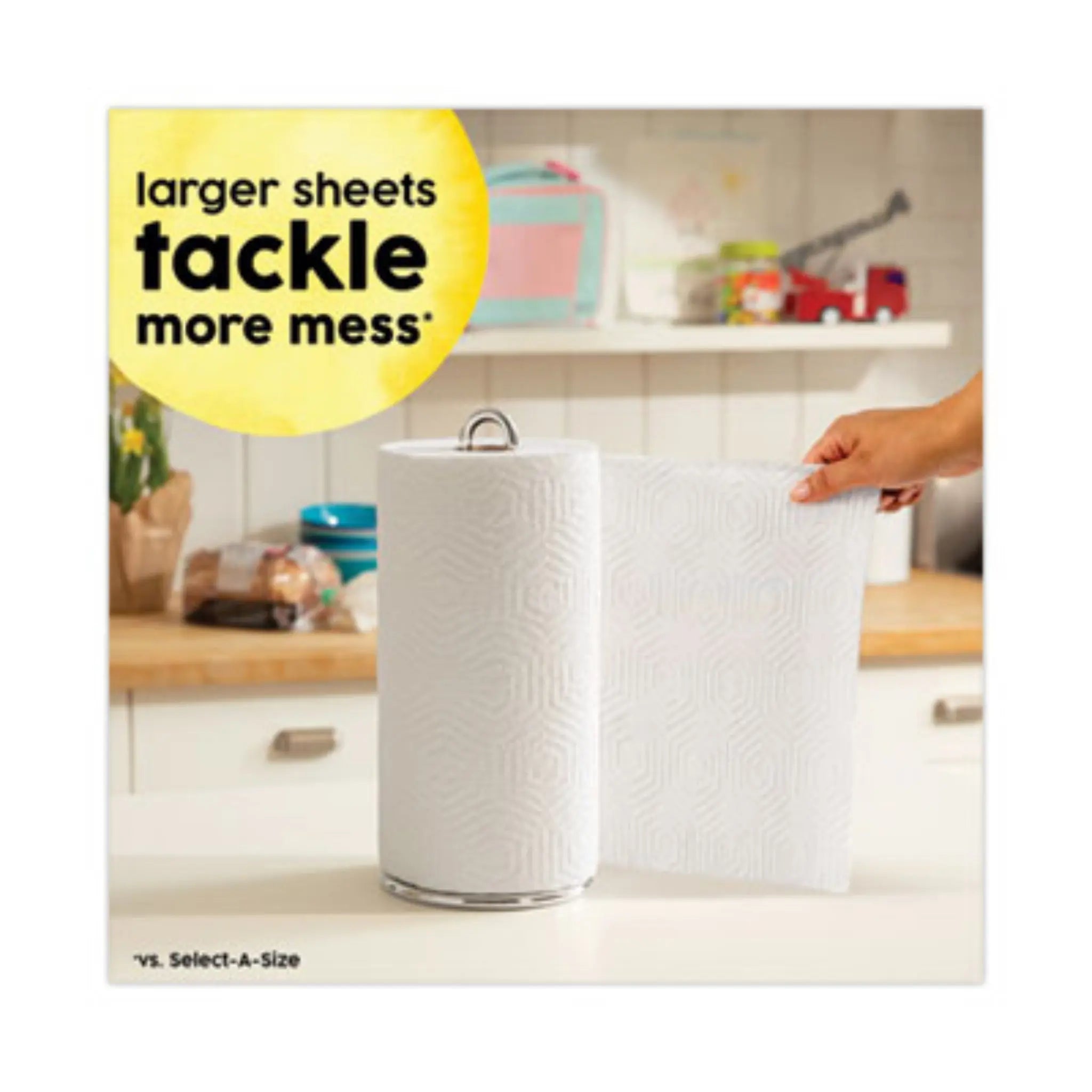 PROCTER & GAMBLE PGC74657 Essentials Kitchen Roll Paper Towels, Larger Sheets