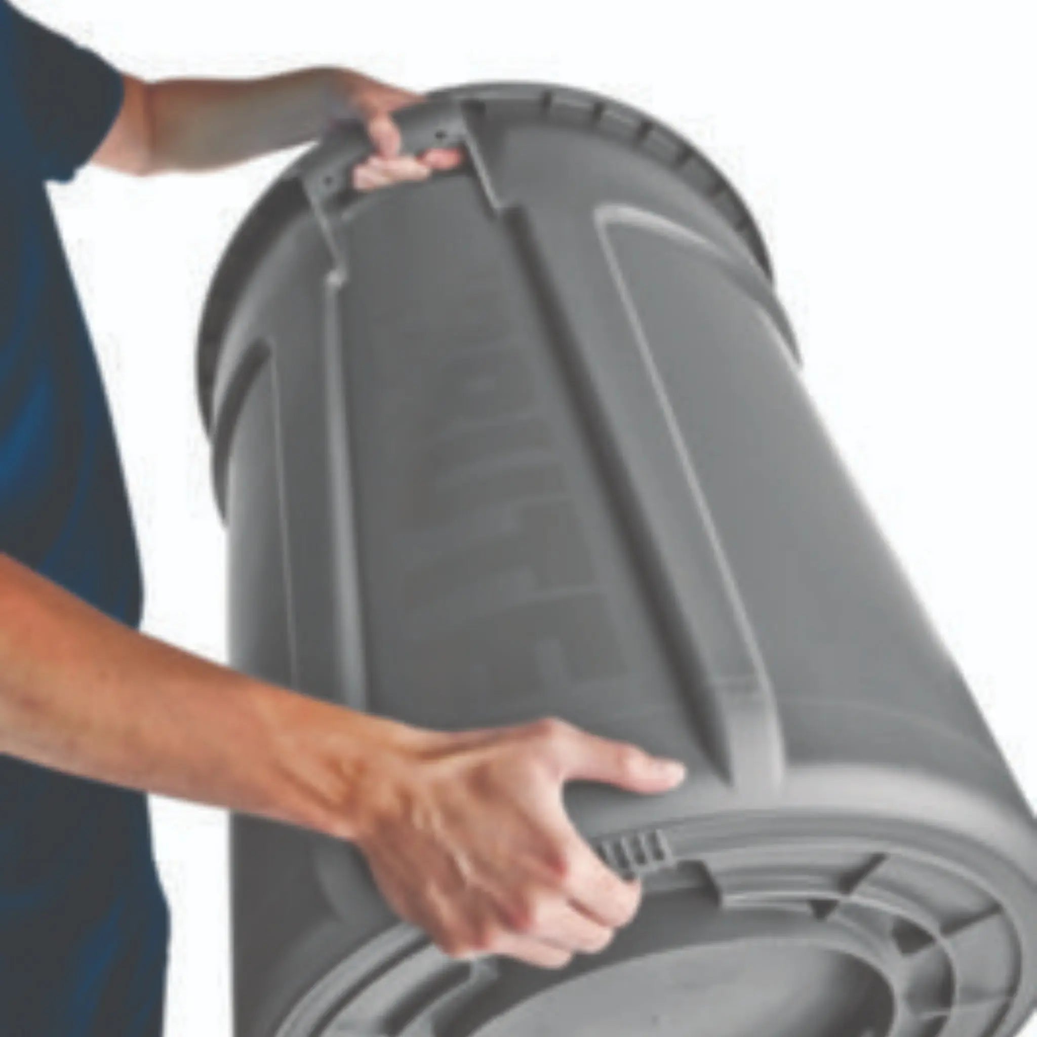 RUBBERMAID COMMERCIAL PROD. RCP263200GY Vented Round Brute Container, Round Handles