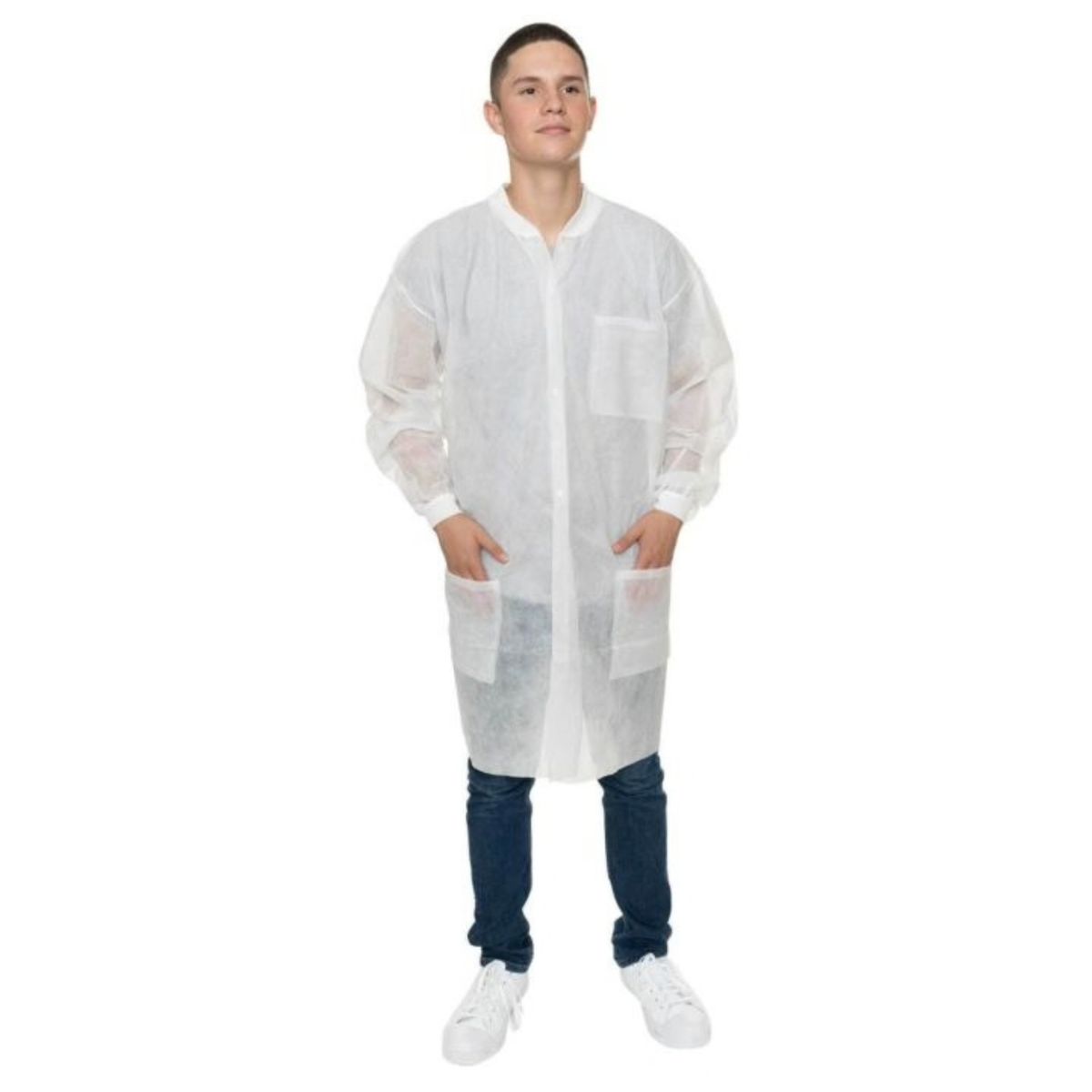 International EnviroGuard K2045-L Polypropylene Lab Coat, Main Image