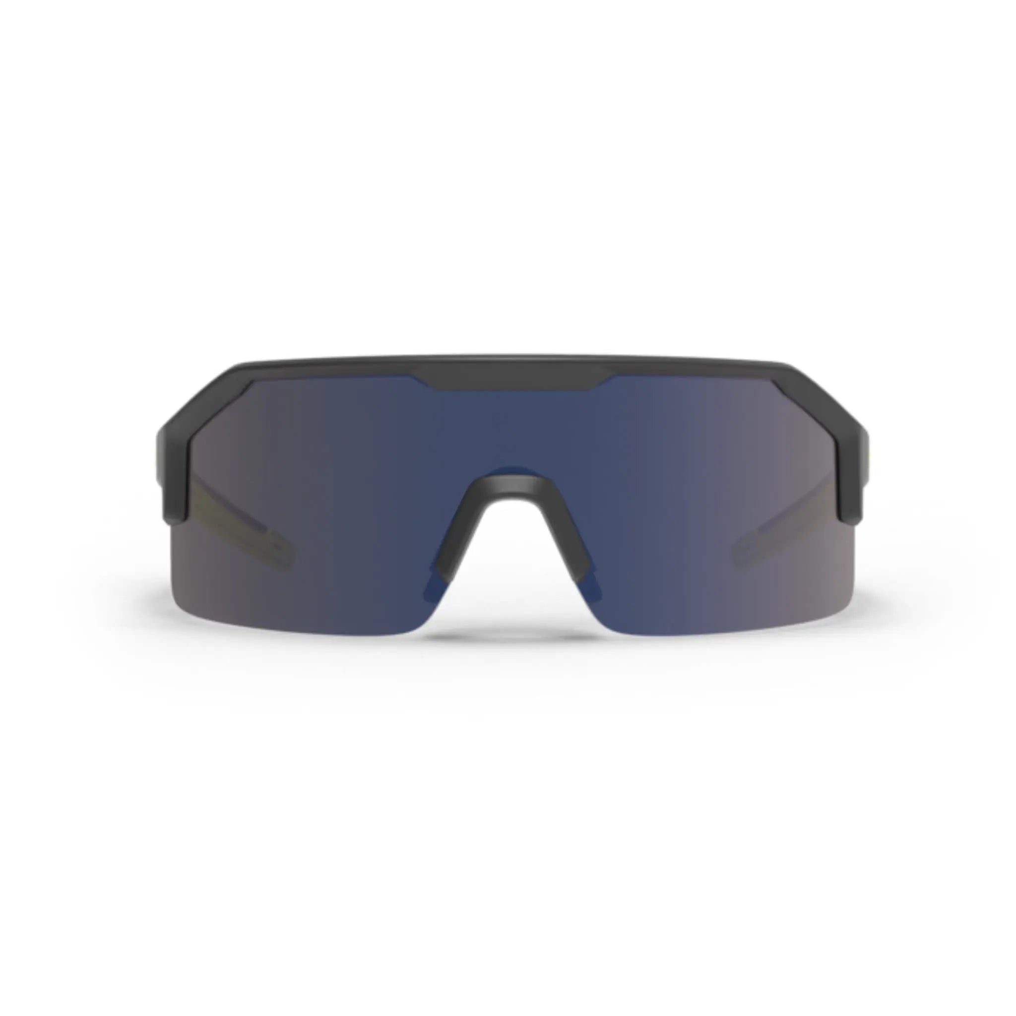 HEXARMOR 13-12005-15 Shockwave Hi-Vis Safety Glasses, Blue Mirror Anti-Scratch Lens, Front View