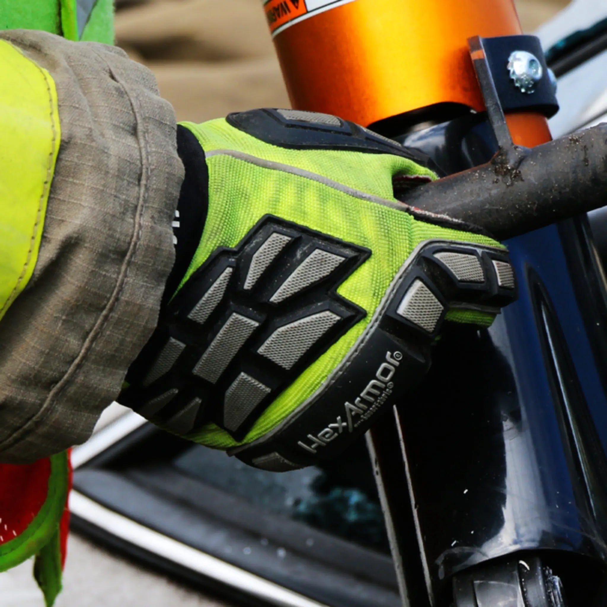 HexArmor EXT Rescue 4011 Extrication Glove, Hi-Vis Lime, 1 Pair 