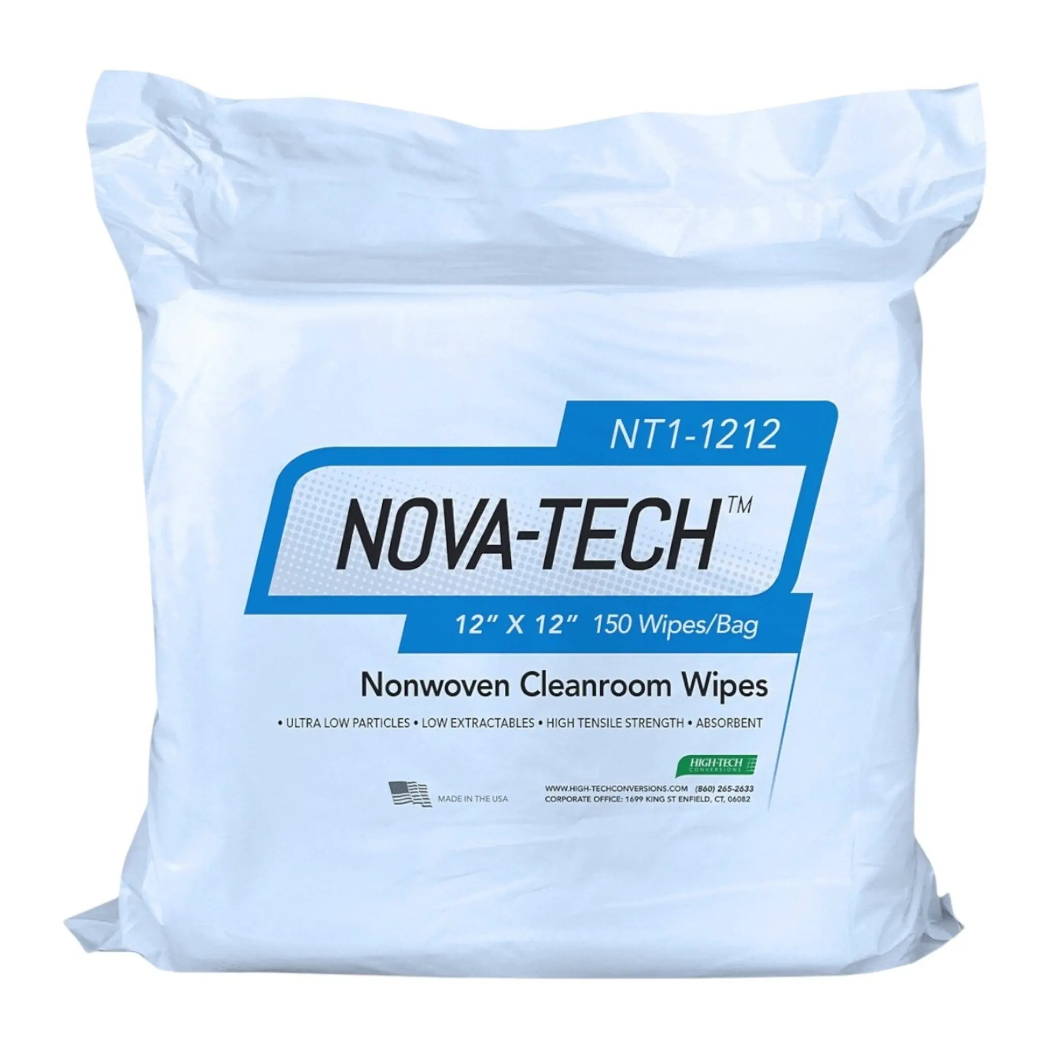High-Tech Conversions Inc NOVA-TECH NT1-1212 Nonwoven Cleanroom Wipes, Main Image
