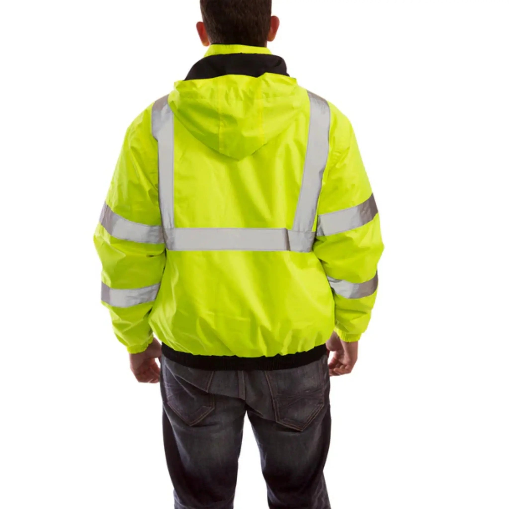 Tingley J26112 Bomber II Jacket Fluorescent Yellow Attached Hood-Image-2