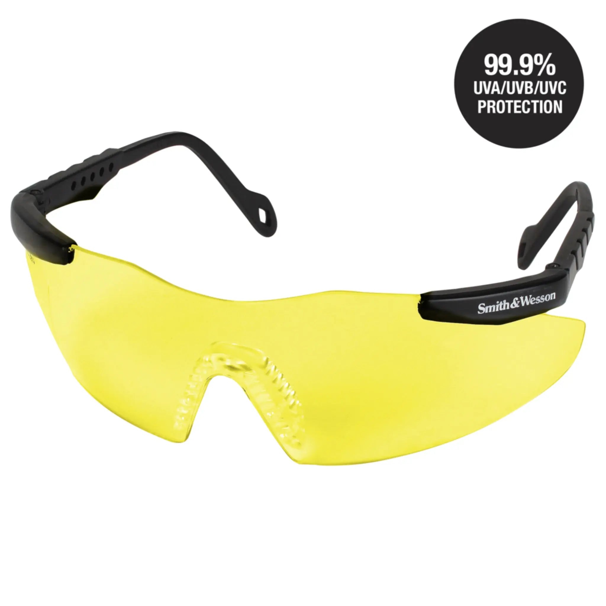 KIMBERLY-CLARK Jackson Safety 19826 Smith & Wesson Magnum Safety Glasses With Amber Lens, Case of 12_Front_View