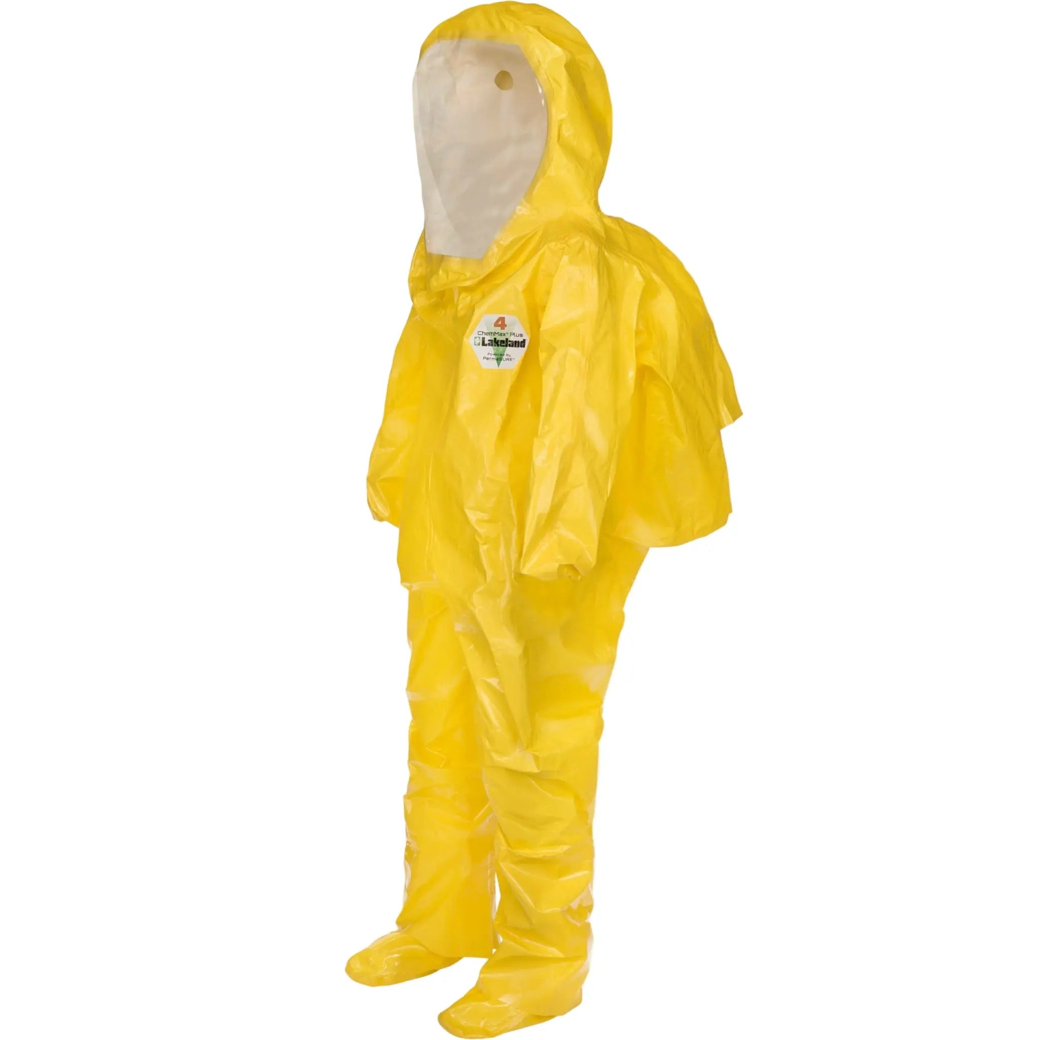Lakeland ChemMax 4 C4T450Y Encapsulated Suit with 2 Exhaust Ports, Yellow, Side View